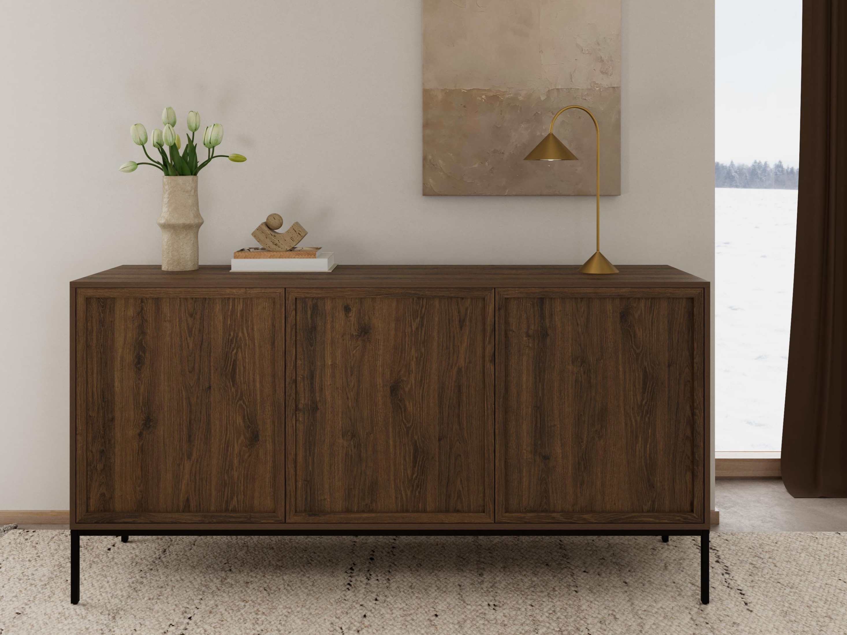 Sideboard Norsica 1051 (Eichenholzoptik dunkel)
