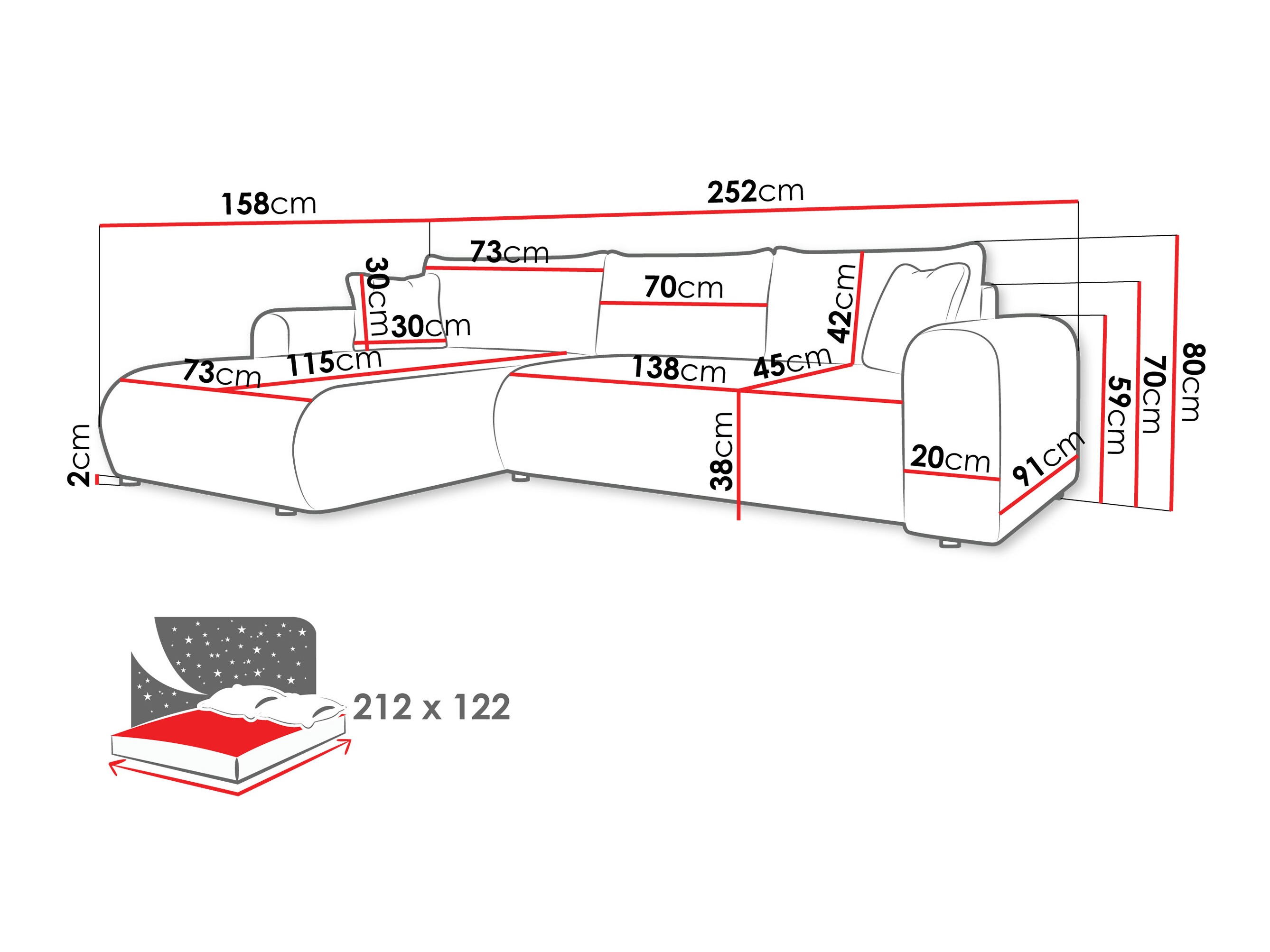 Ecksofa Comfivo Labor (Lambi 07)