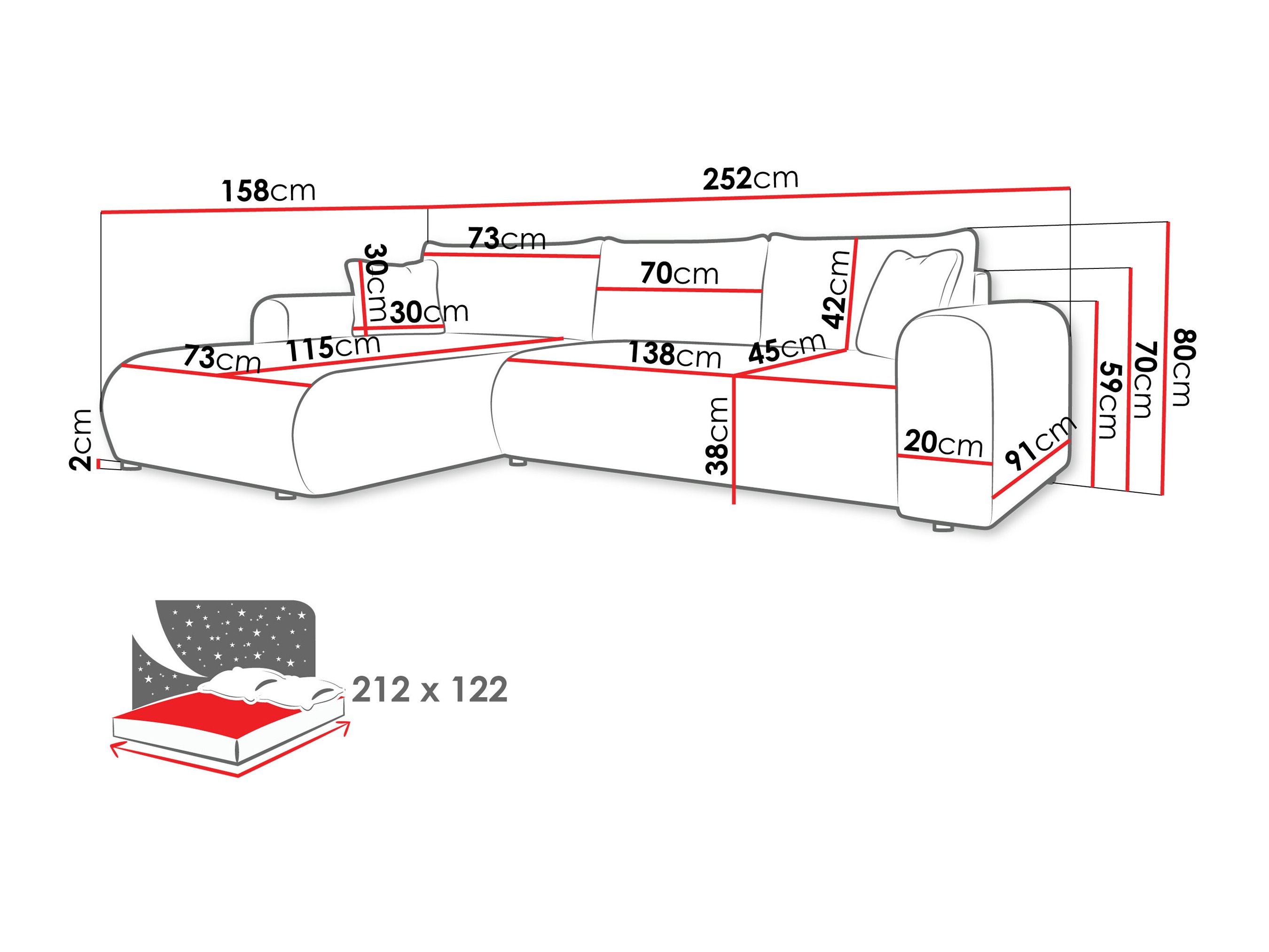 Ecksofa Comfivo Labor (Taro 57)