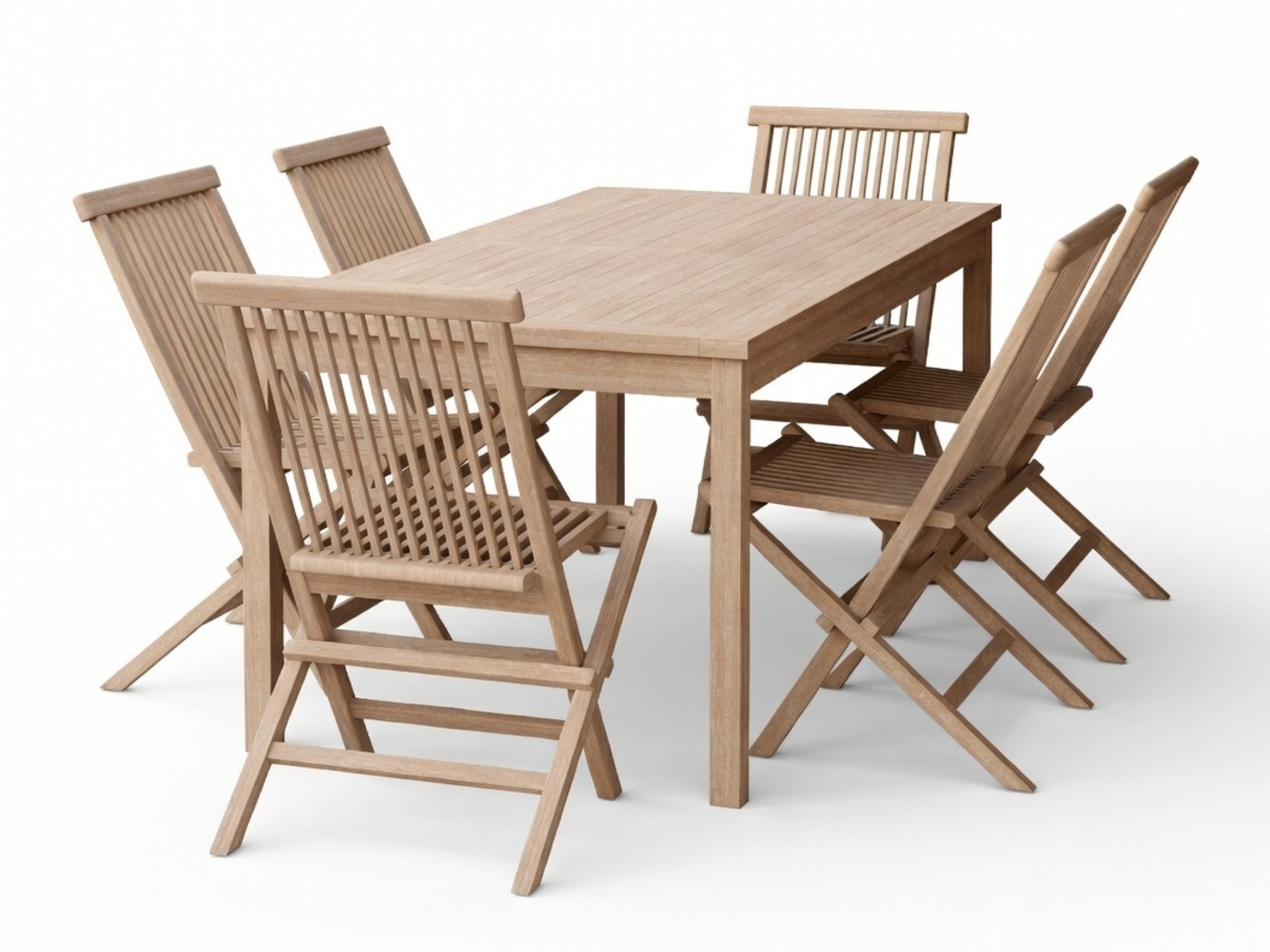 Tisch und Stühle Nunova 144 (Helles Holz)