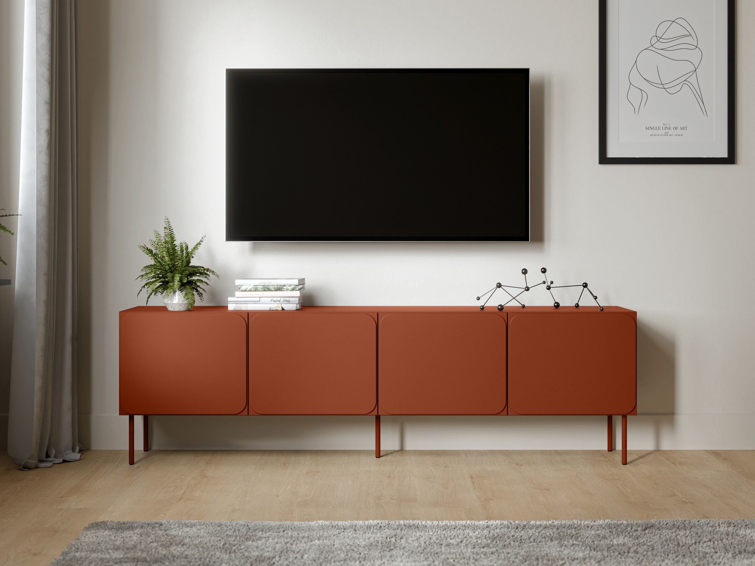 TV-Möbel Fentore 101 (Rot)