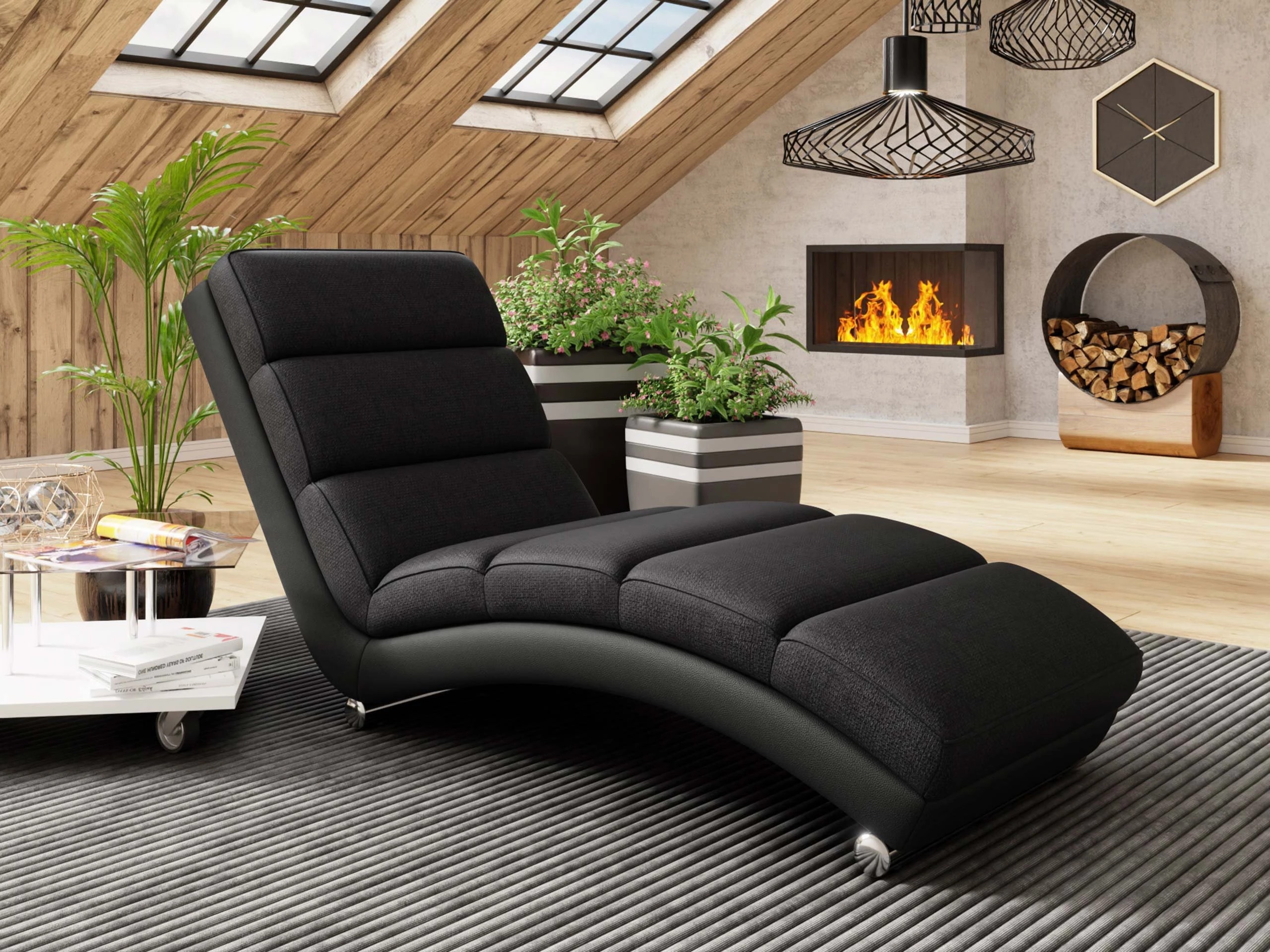 Chaiselongue Comfivo Pirum (Soft 011 + Lawa 07)