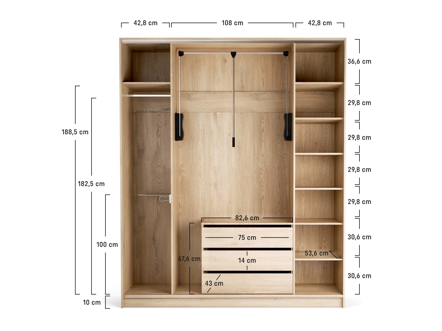 Kleiderschrank Daltoro 125