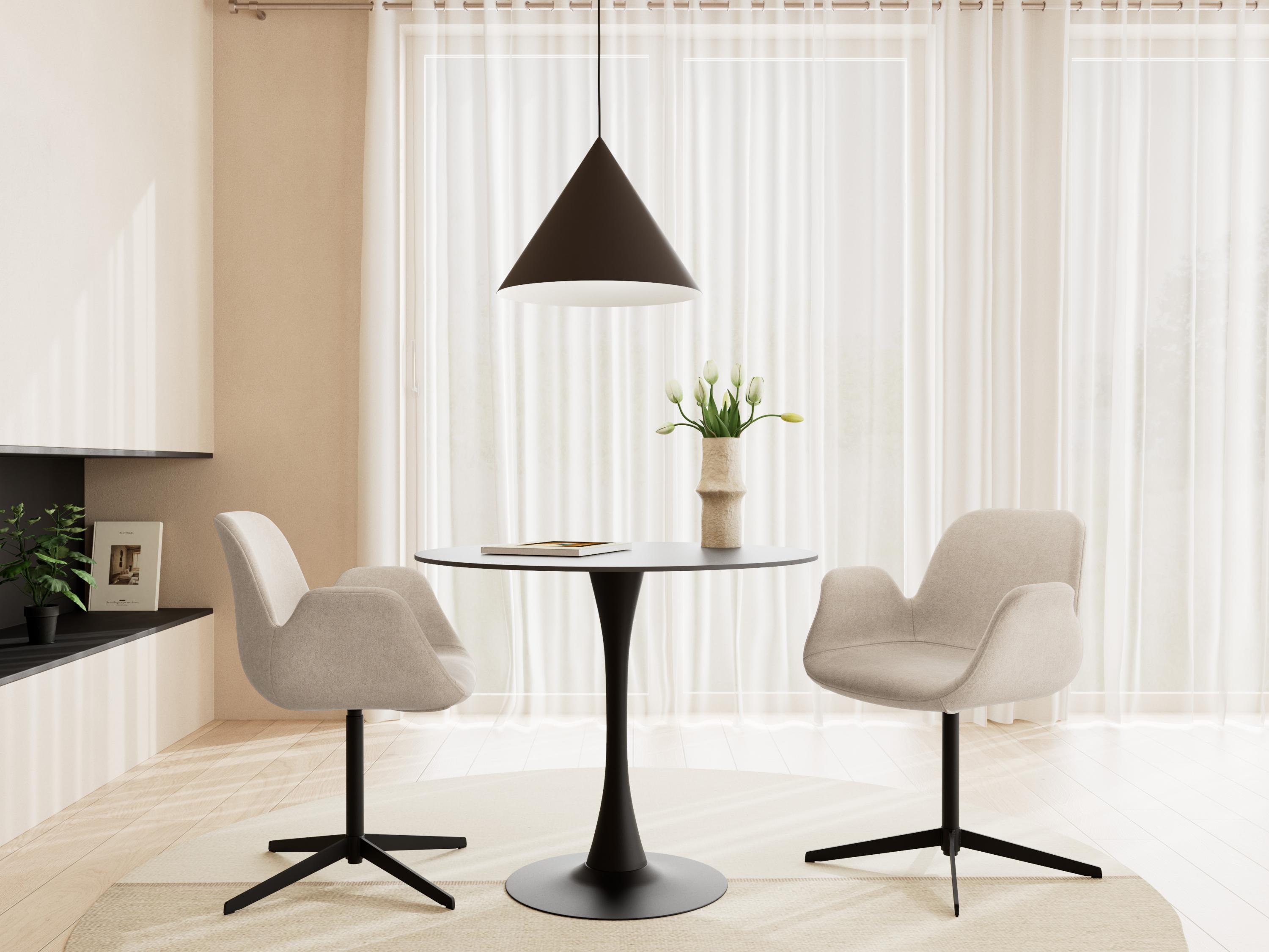 Stuhl Norsica 1058 (Schwarz + Hellbraun)