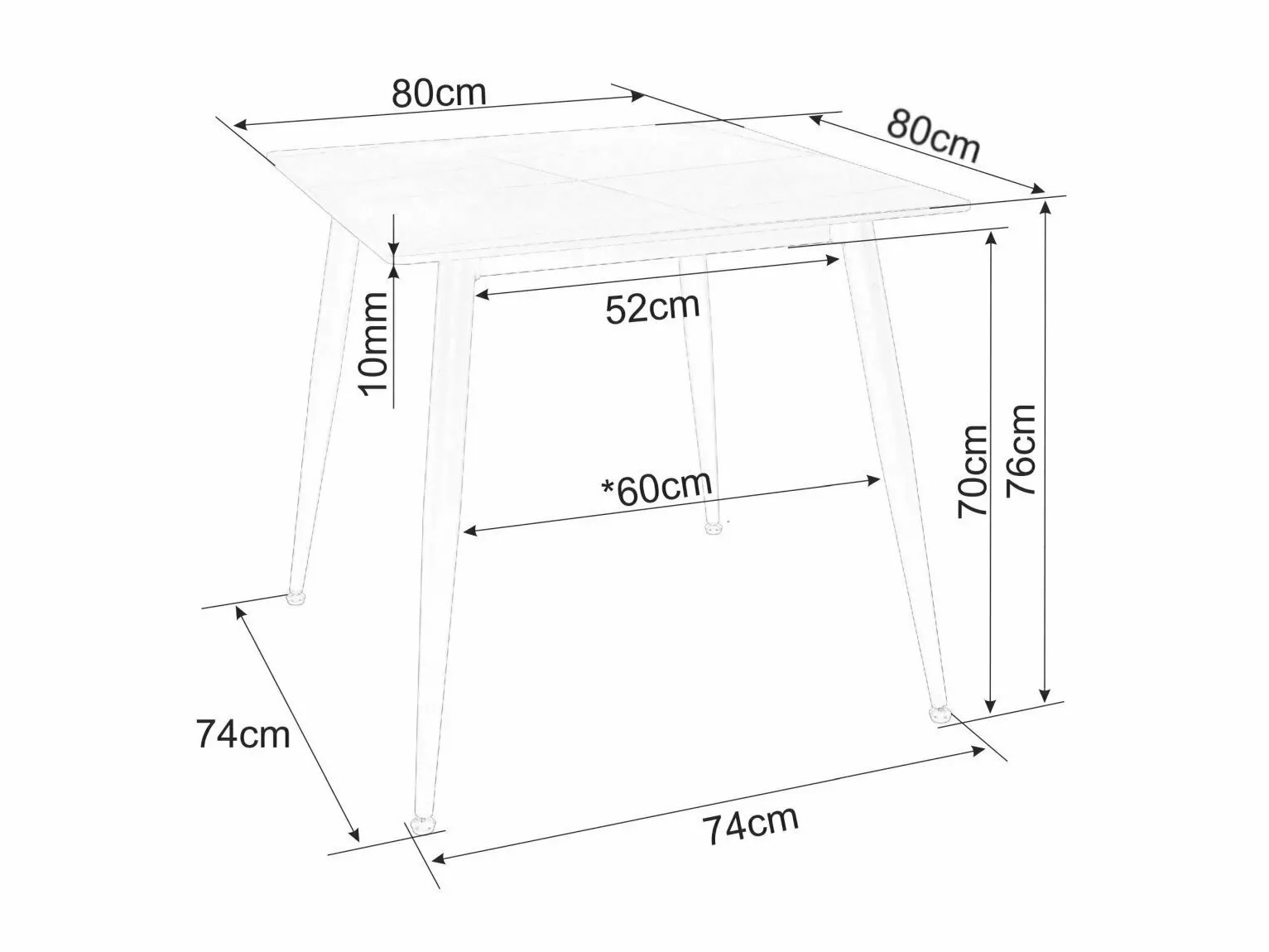 Tisch Detroit 876 (Weisser Marmor)