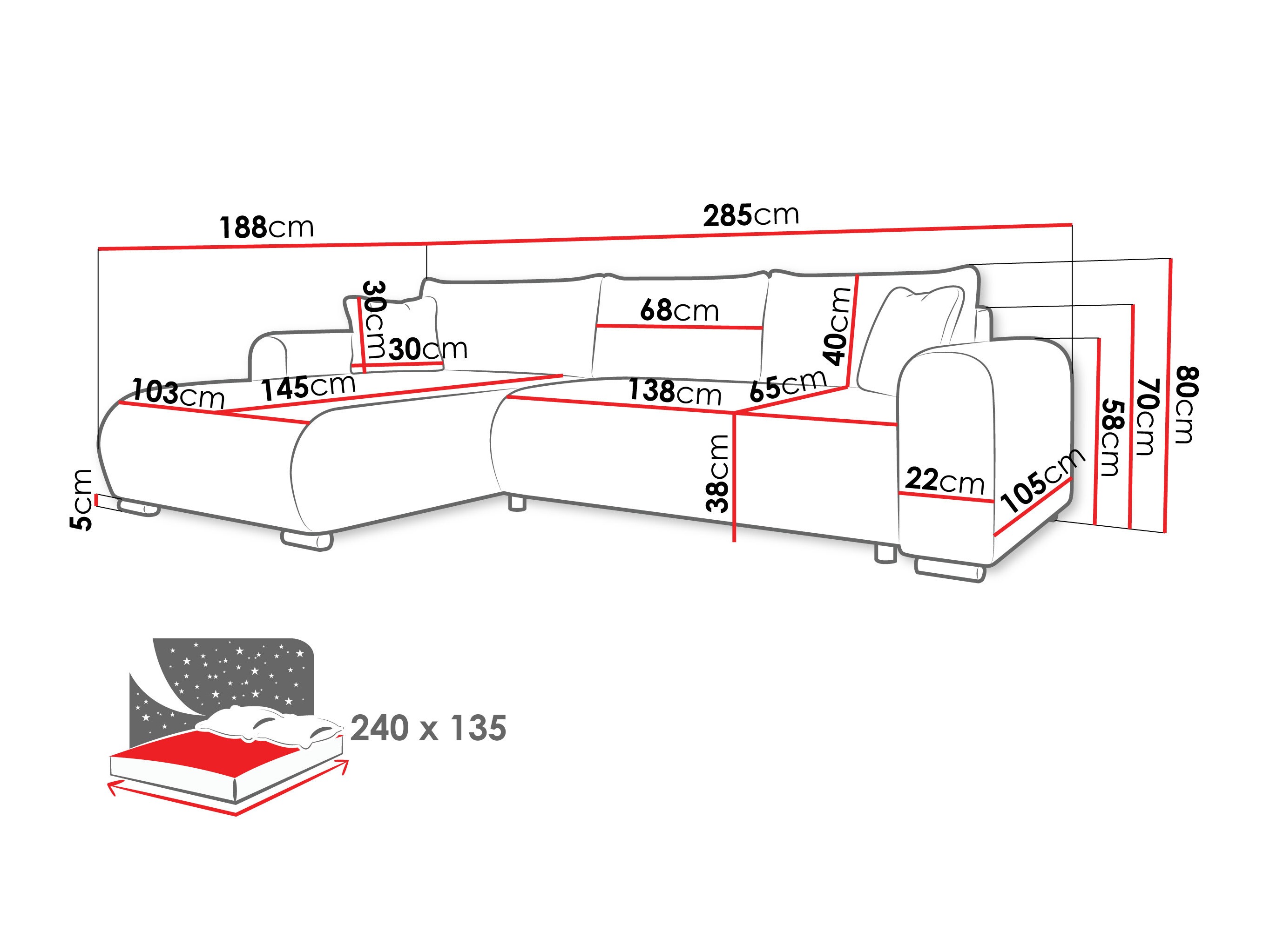 Ecksofa Comfivo Consors (Clara 215.03)
