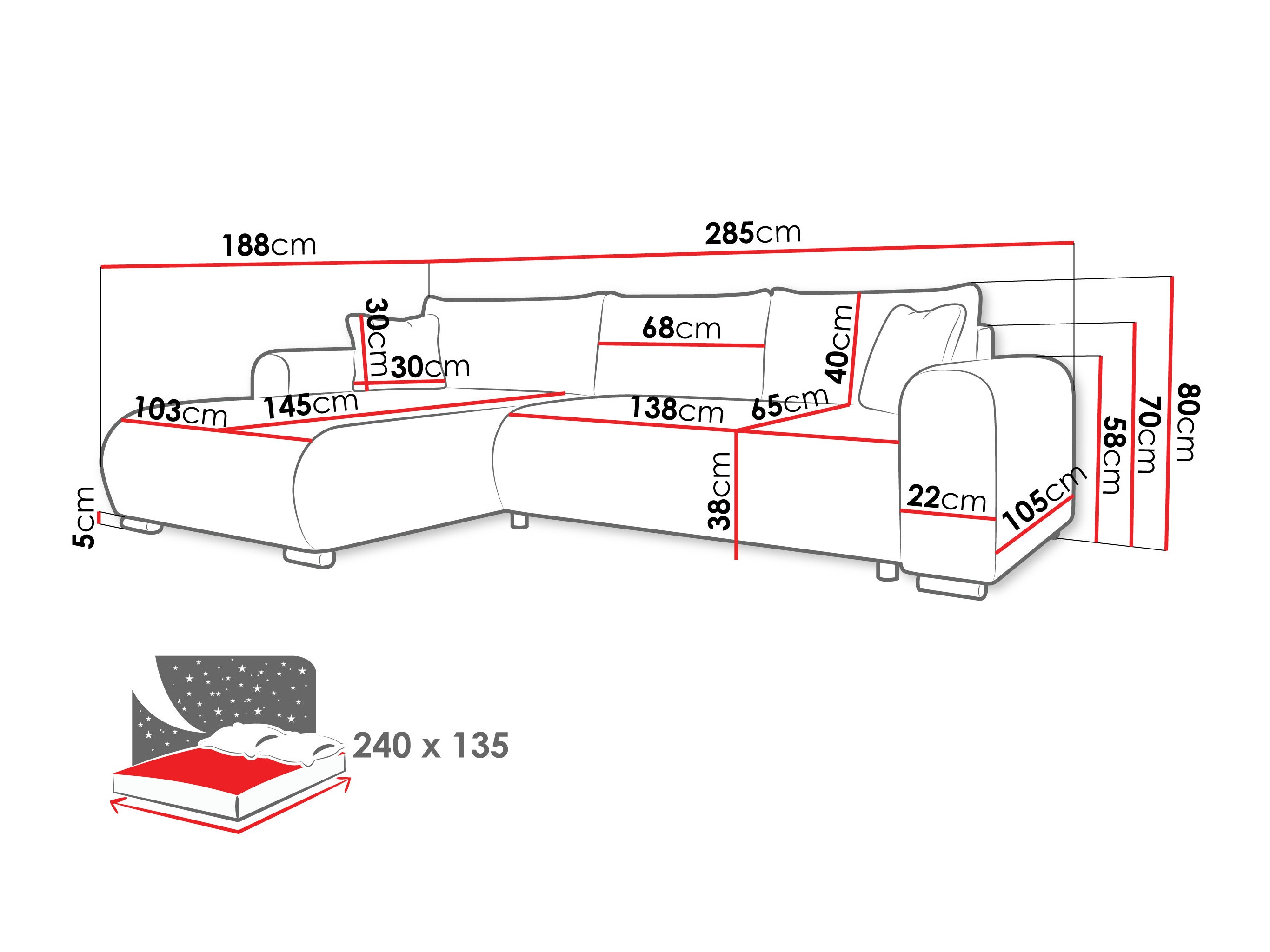 Ecksofa Comfivo Consors (Flow 22)