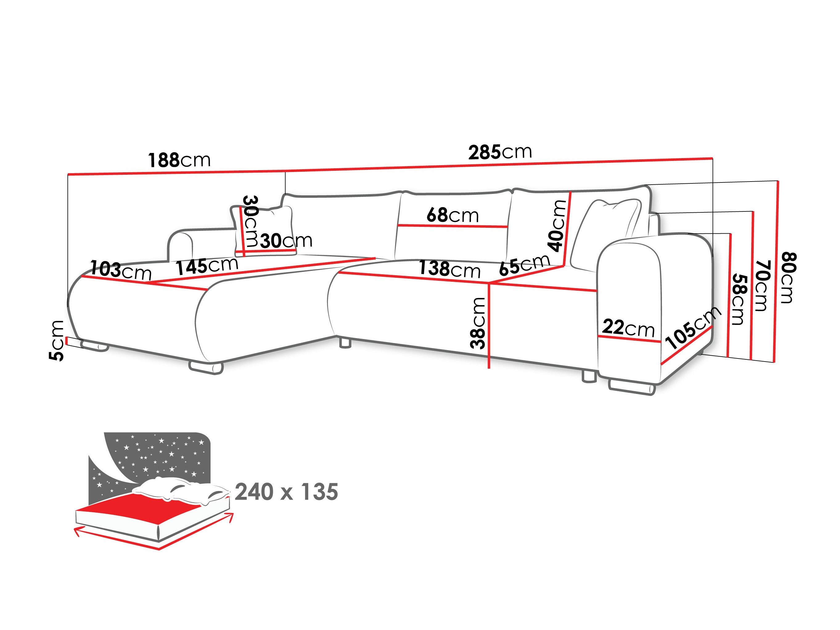 Ecksofa Comfivo Consors (Lumo 40)