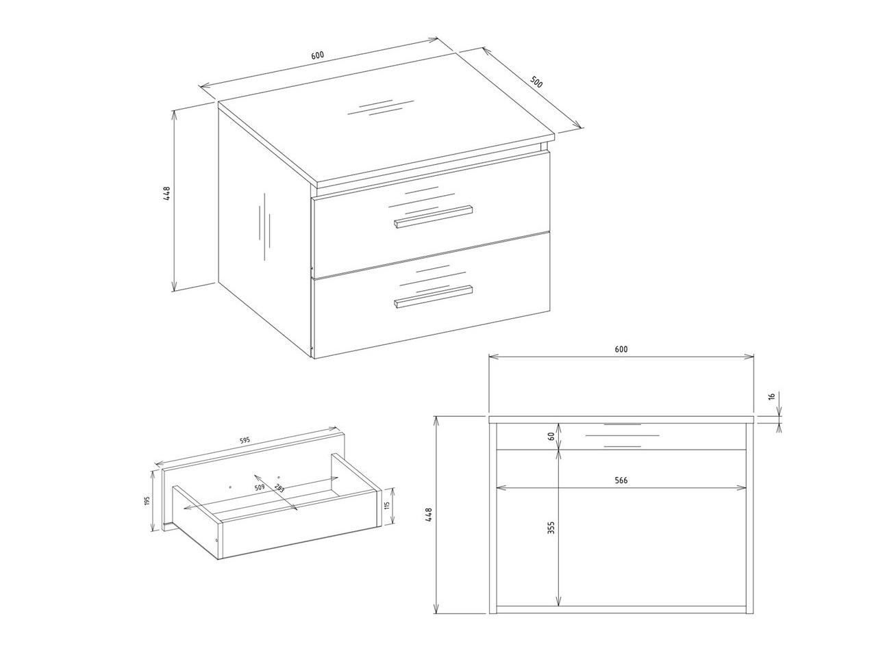 Hängeschrank für Waschbecken Nolmaru 112 (Weiss)