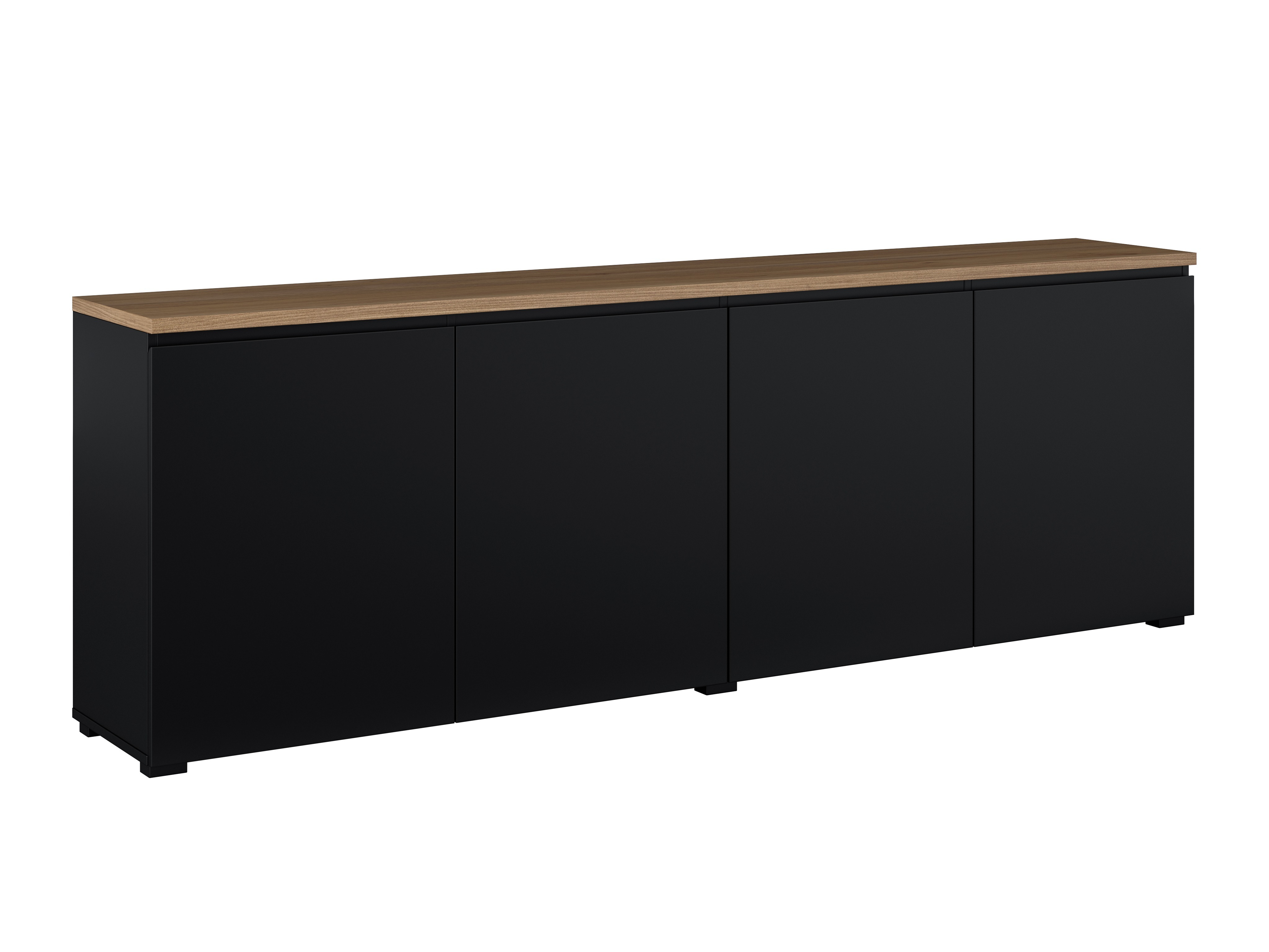 Sideboard Baletu 105 (Schwarz + Eiche)