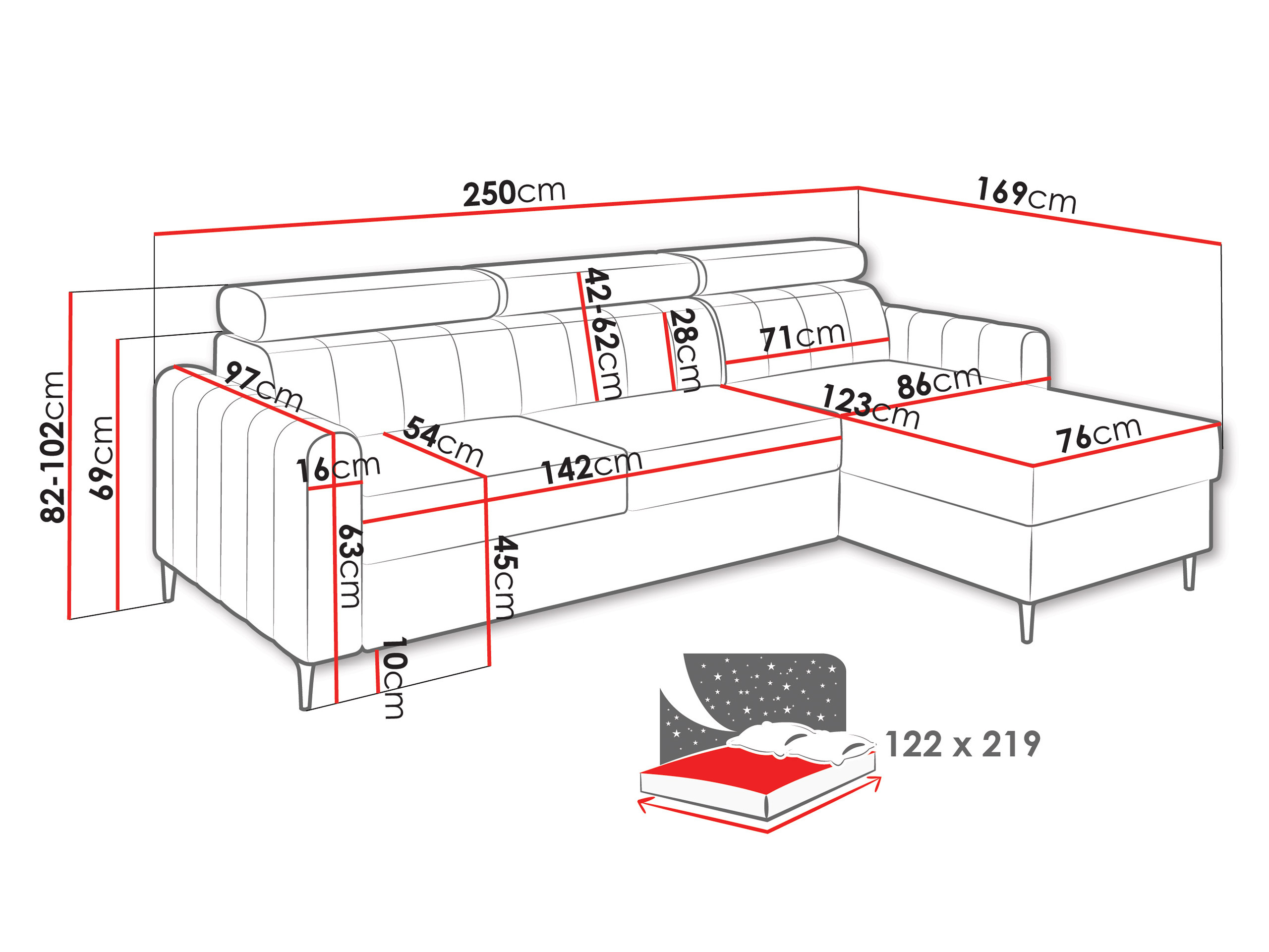 Ecksofa Stonecrest 111 (Cruz 09)