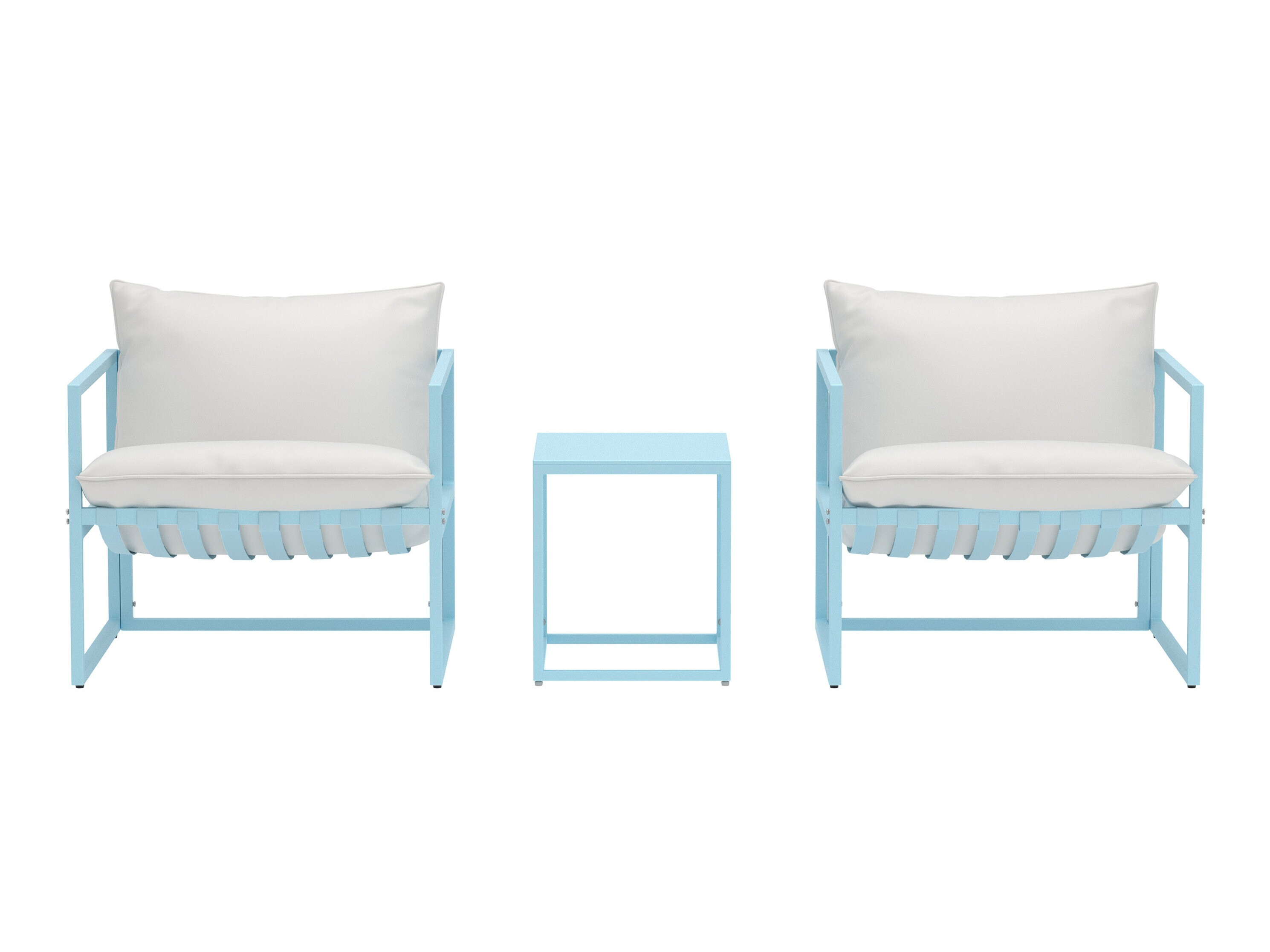 Gartenmöbel-Set Dallas 5186 (Hellblau + Beige)