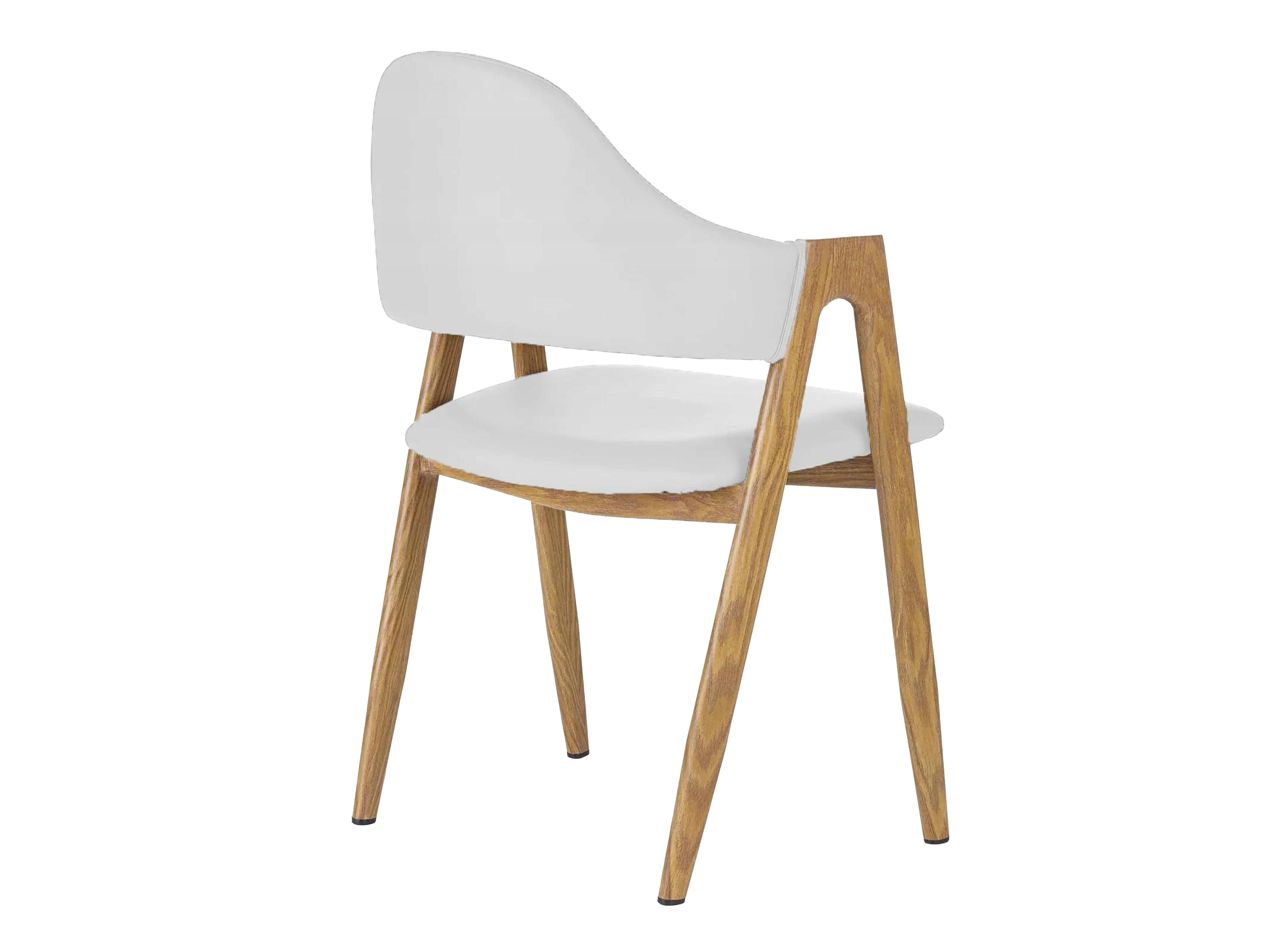 Stuhl Houston 561 (Weiss + eichenholzoptik)