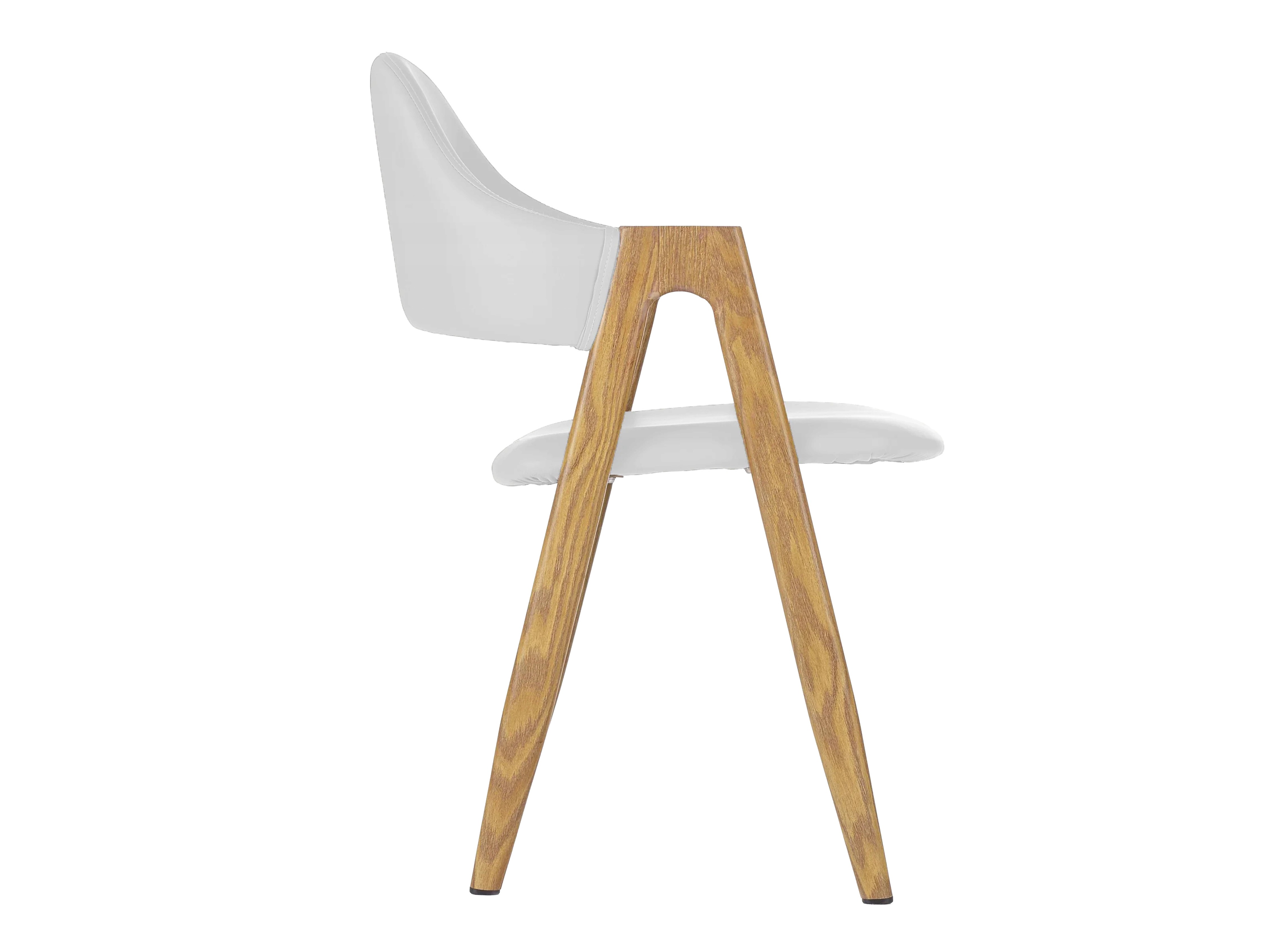 Stuhl Houston 561 (Weiss + eichenholzoptik)