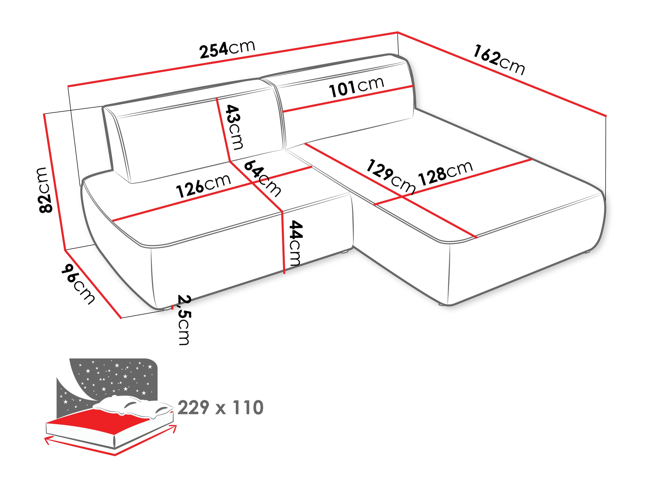 Ecksofa Comfivo 531 (Velo 621)