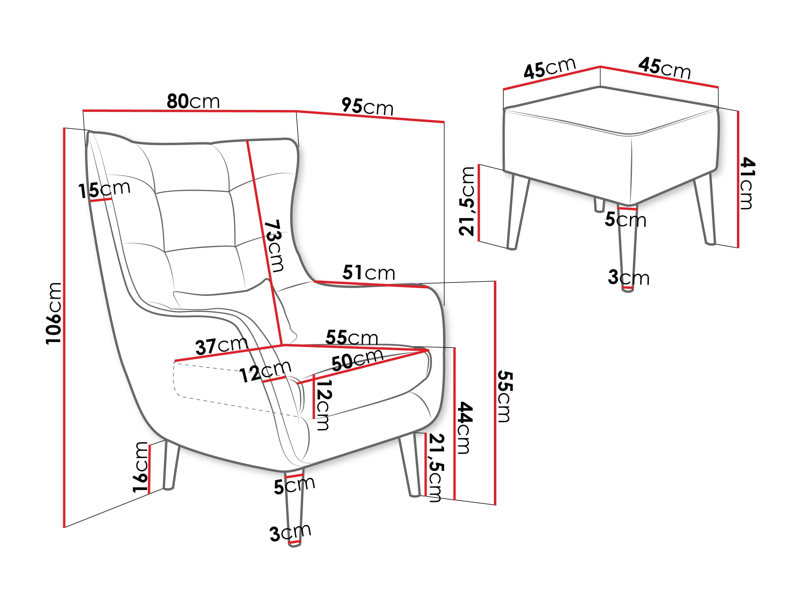 Sessel Comfivo Ulmus VII (Lambi 08)