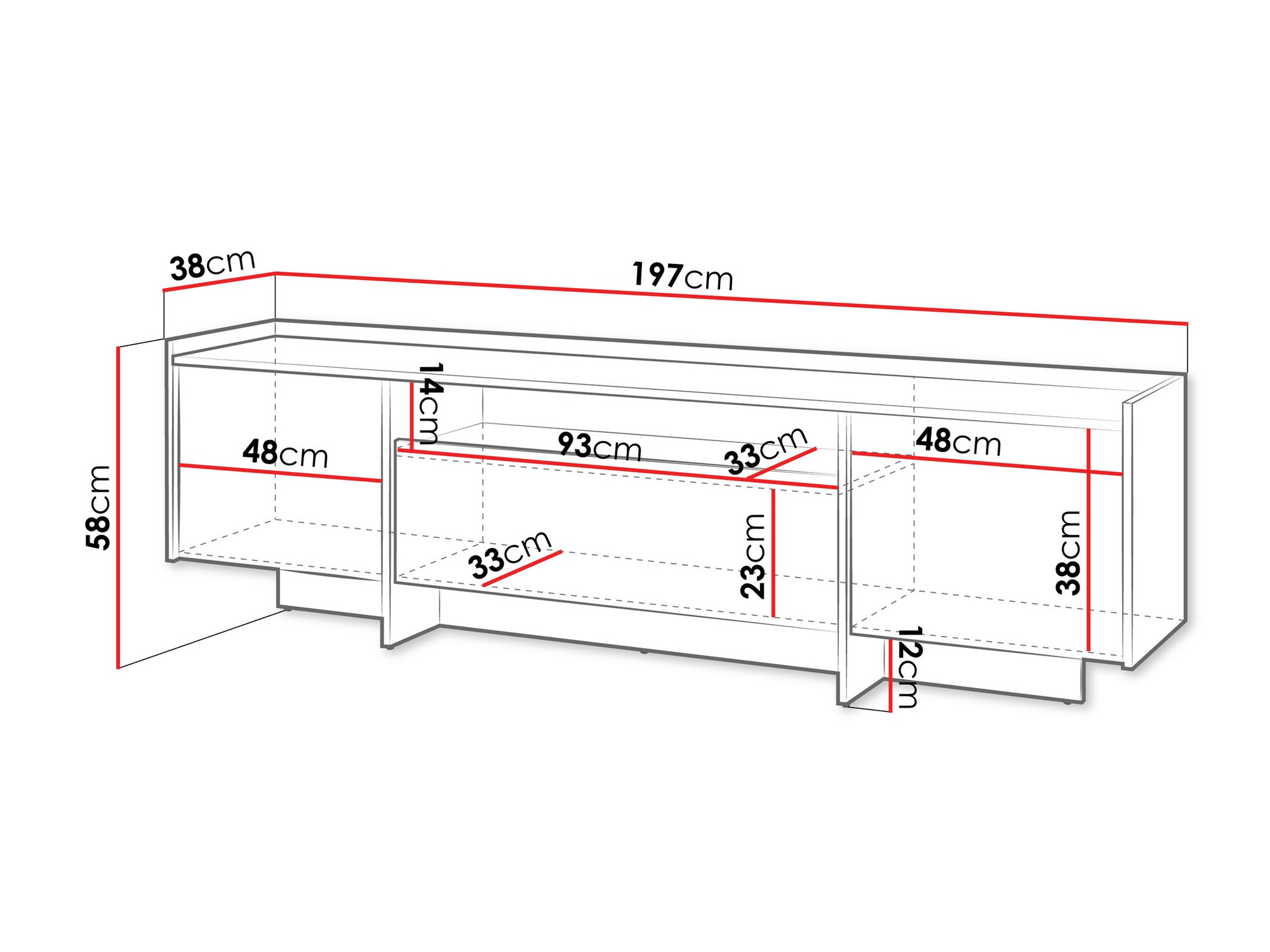TV-Möbel SD2713 mit beschädigter verpackung