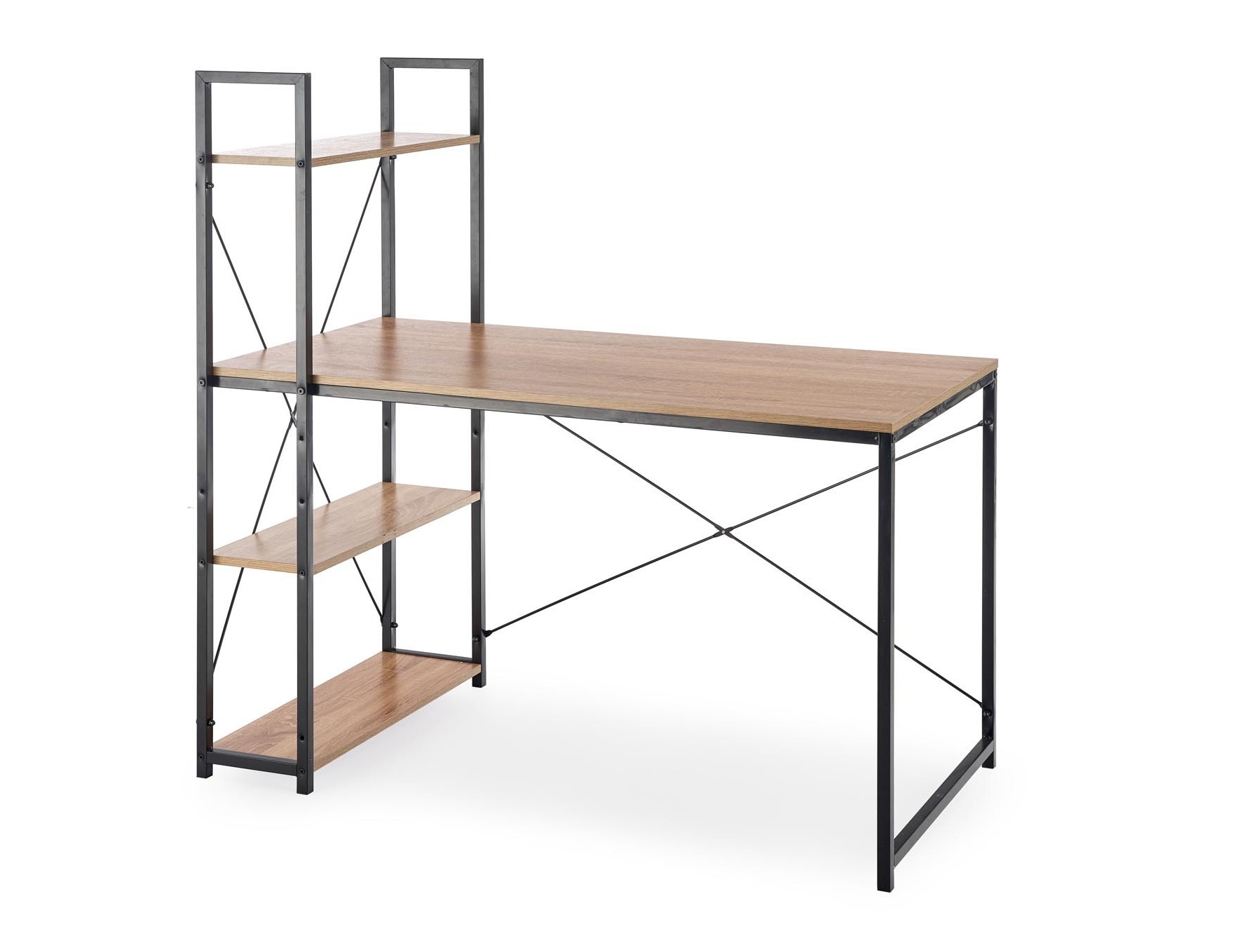 Bürotisch Houston 1888 (Sonoma eichenholz + Schwarz)