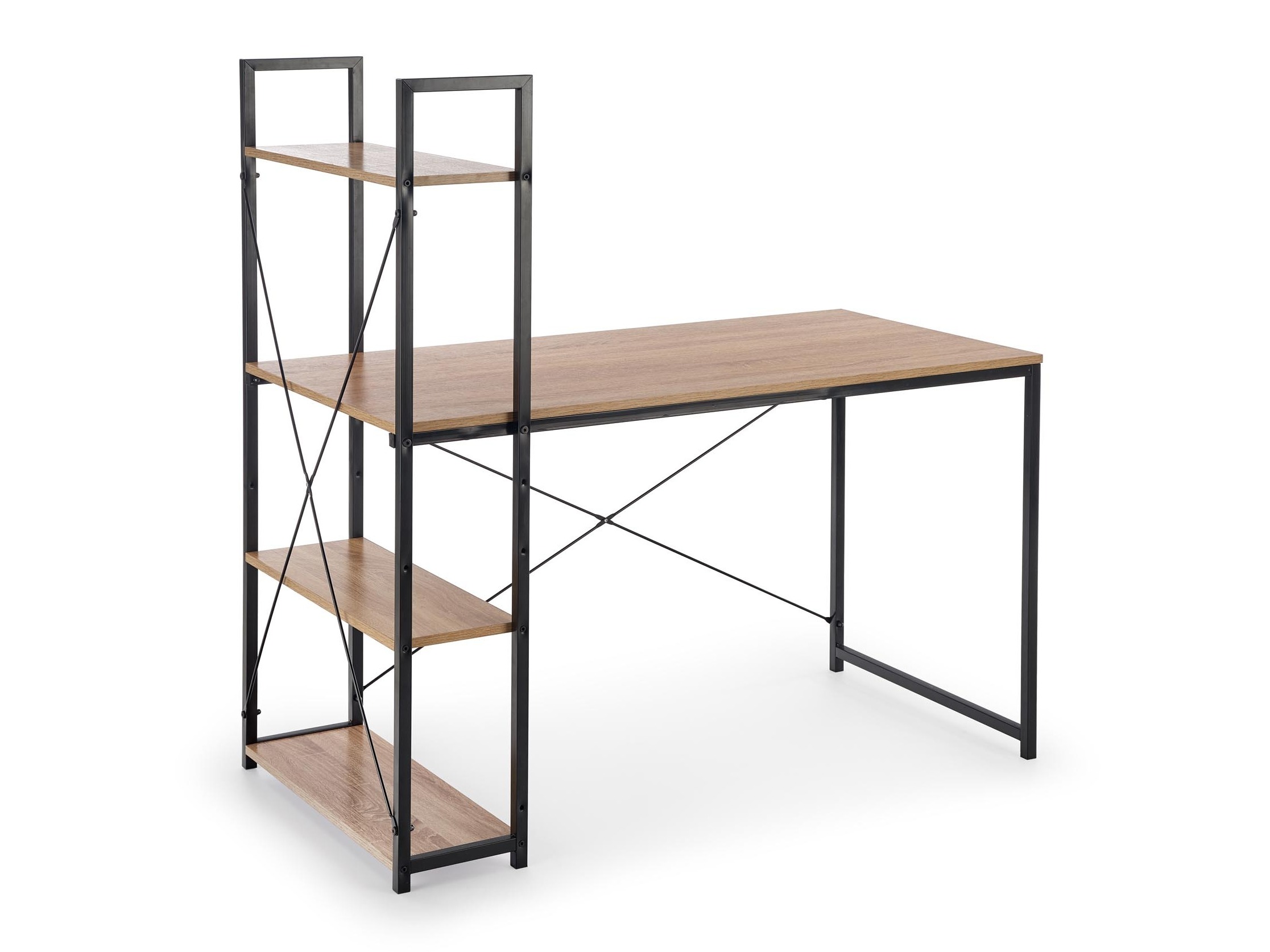 Bürotisch Houston 1888 (Sonoma eichenholz + Schwarz)