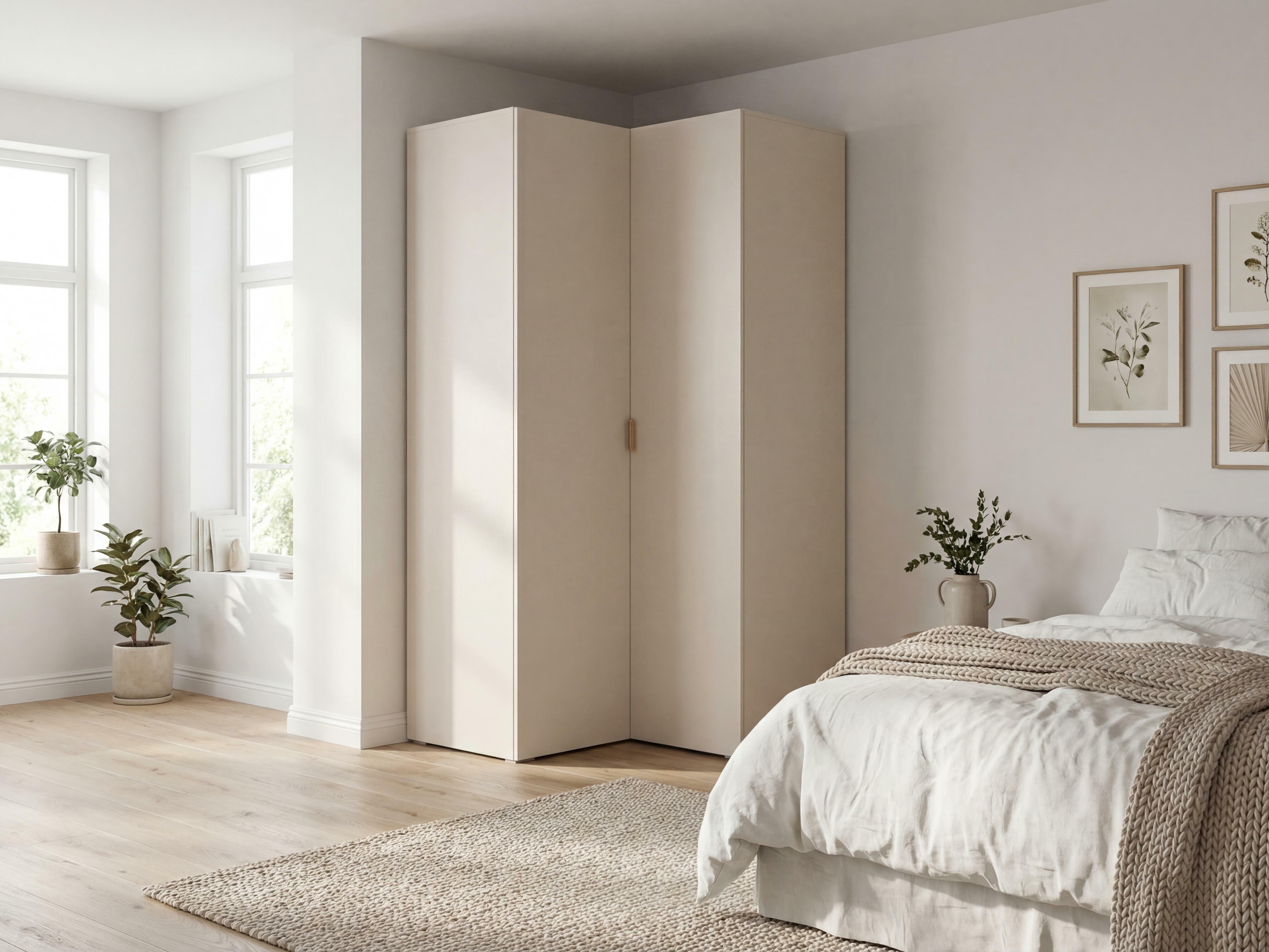 Eckkleiderschrank Veldalo 107 (Eichenholzoptik hell)