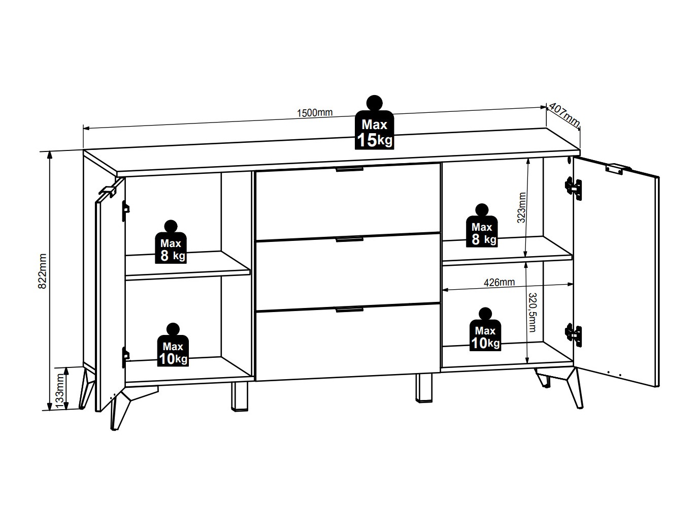 Kommoden Ruvmeli 102