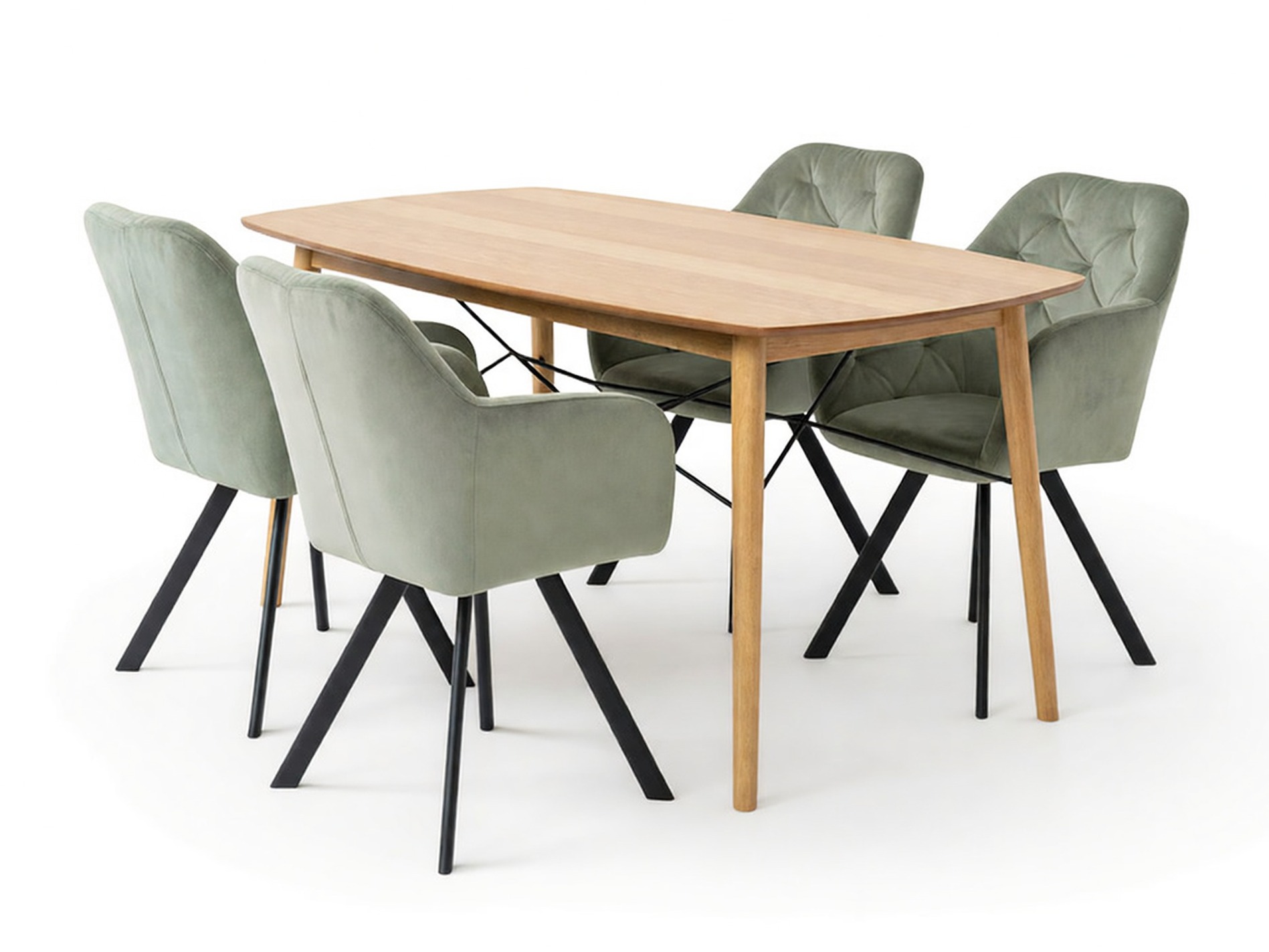 Essgruppe Norsica Daltea 117 (Beige + Schwarz)