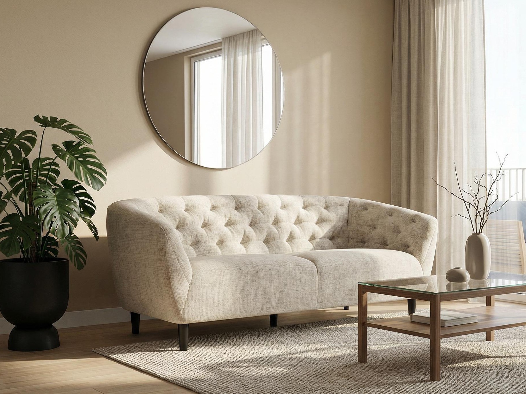 Chesterfield-Sofa Norsica 232 (Beige)