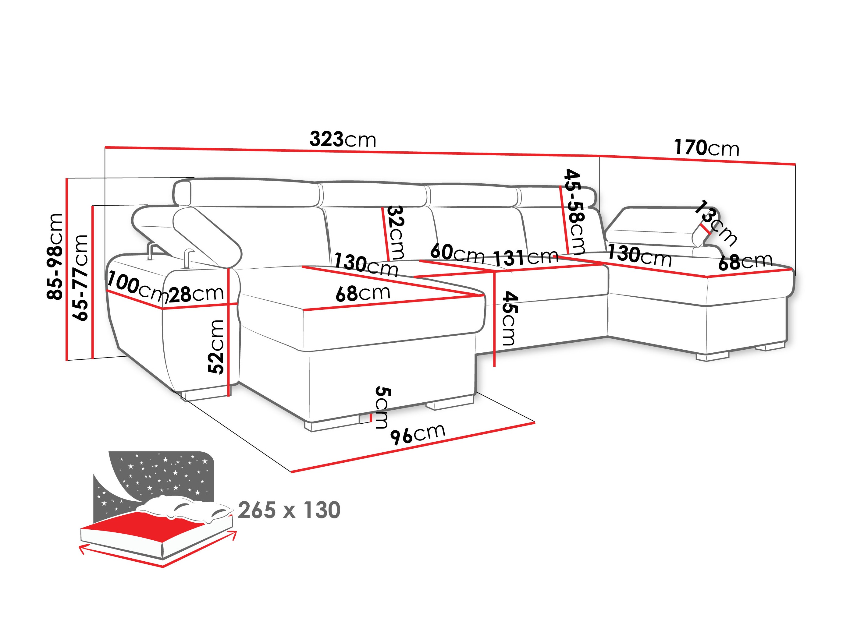 Ecksofa Columbus 253 (Margo 227.09)