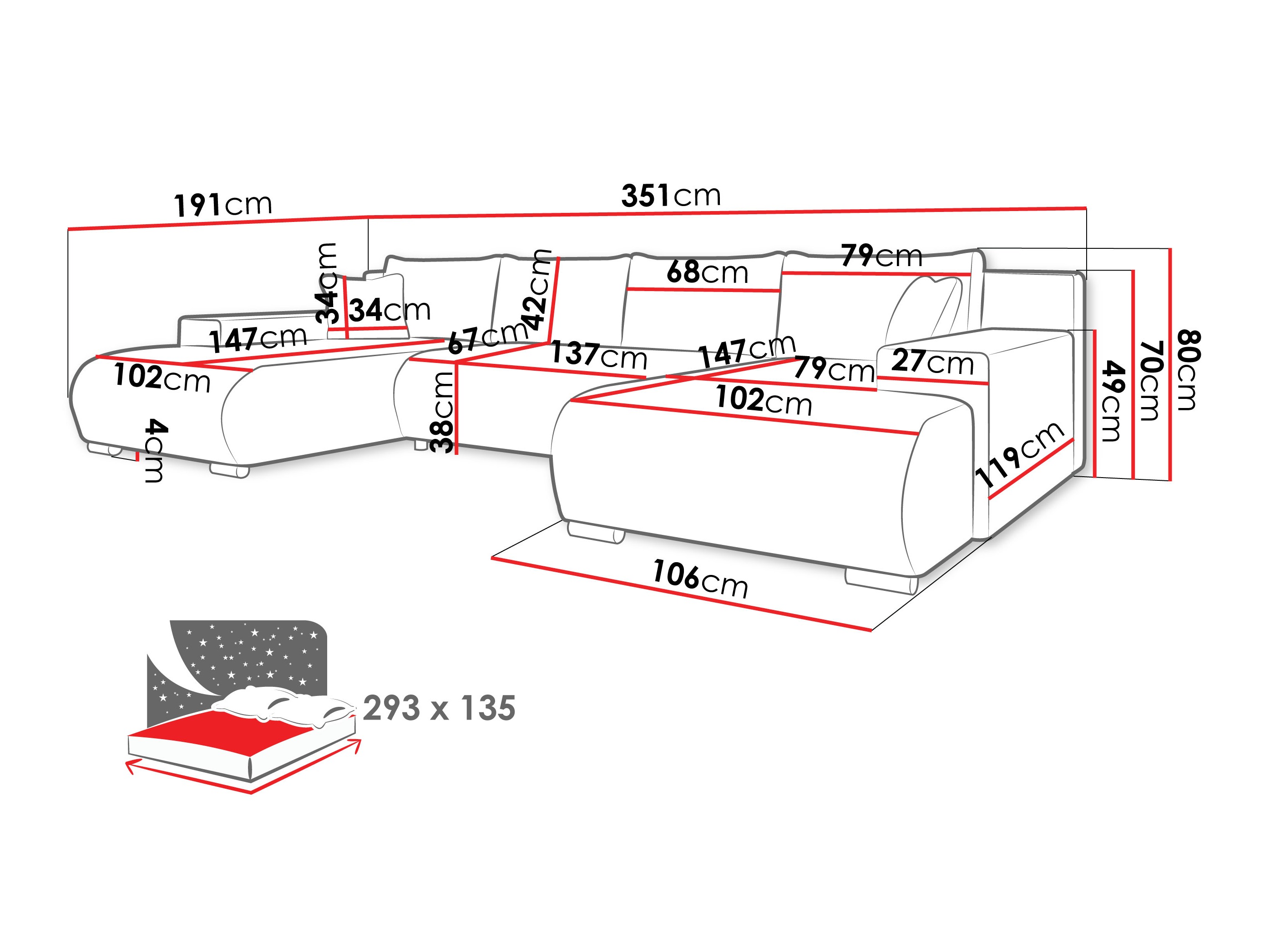 Ecksofa Comfivo Equus (Bella 05)