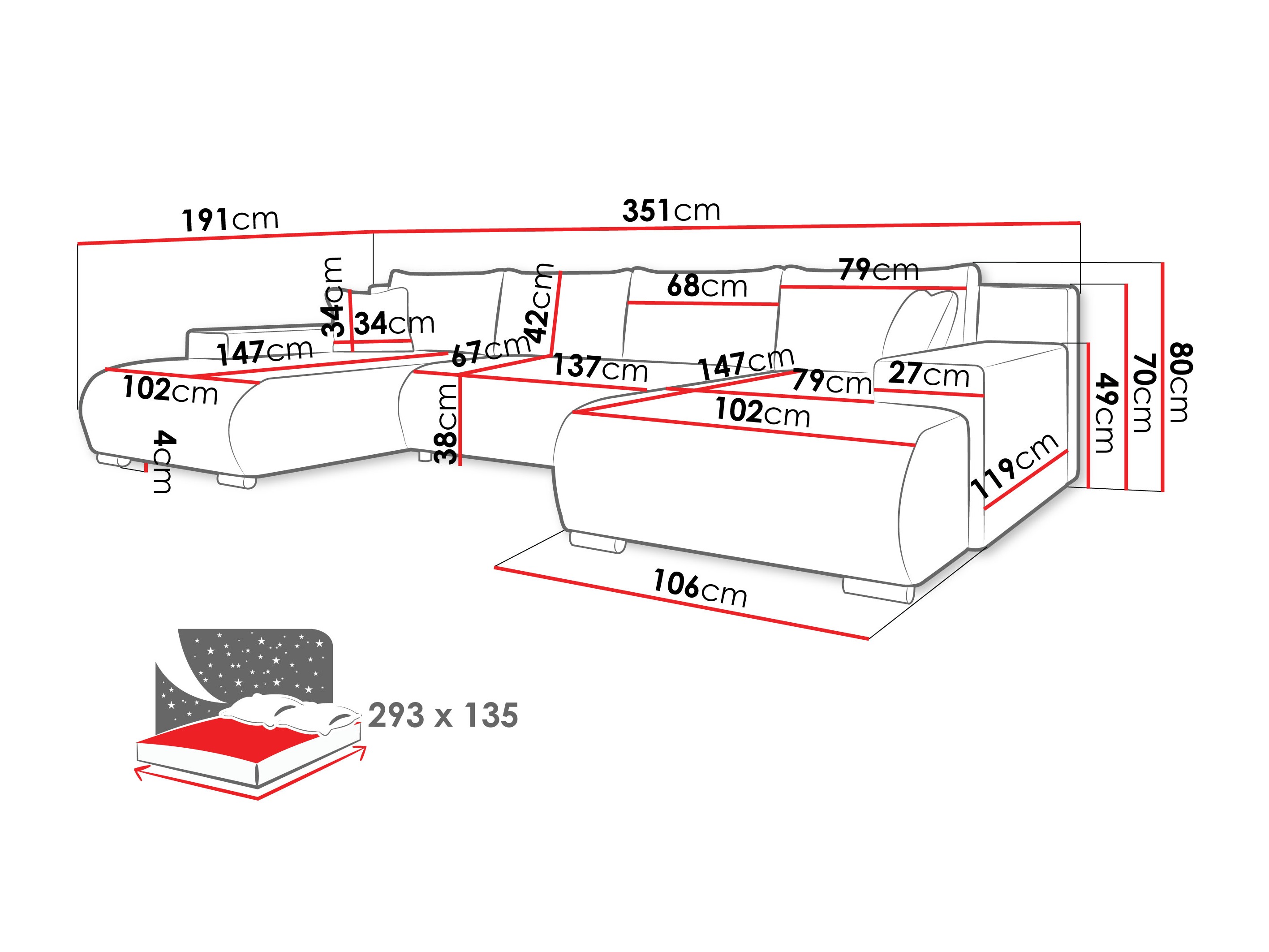 Ecksofa Comfivo Equus (Lumo 30)