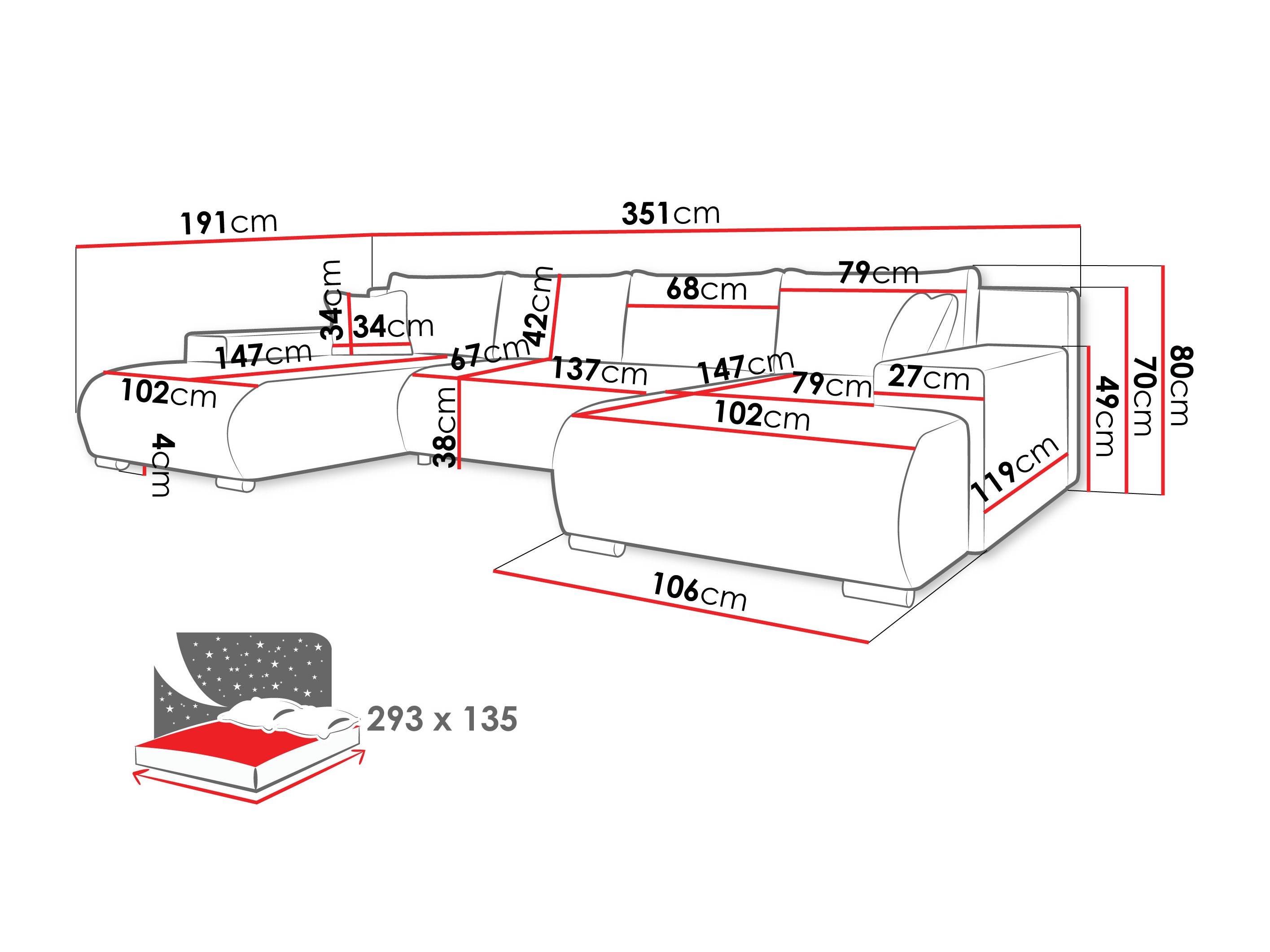 Ecksofa Comfivo Equus (Margo 227.09)