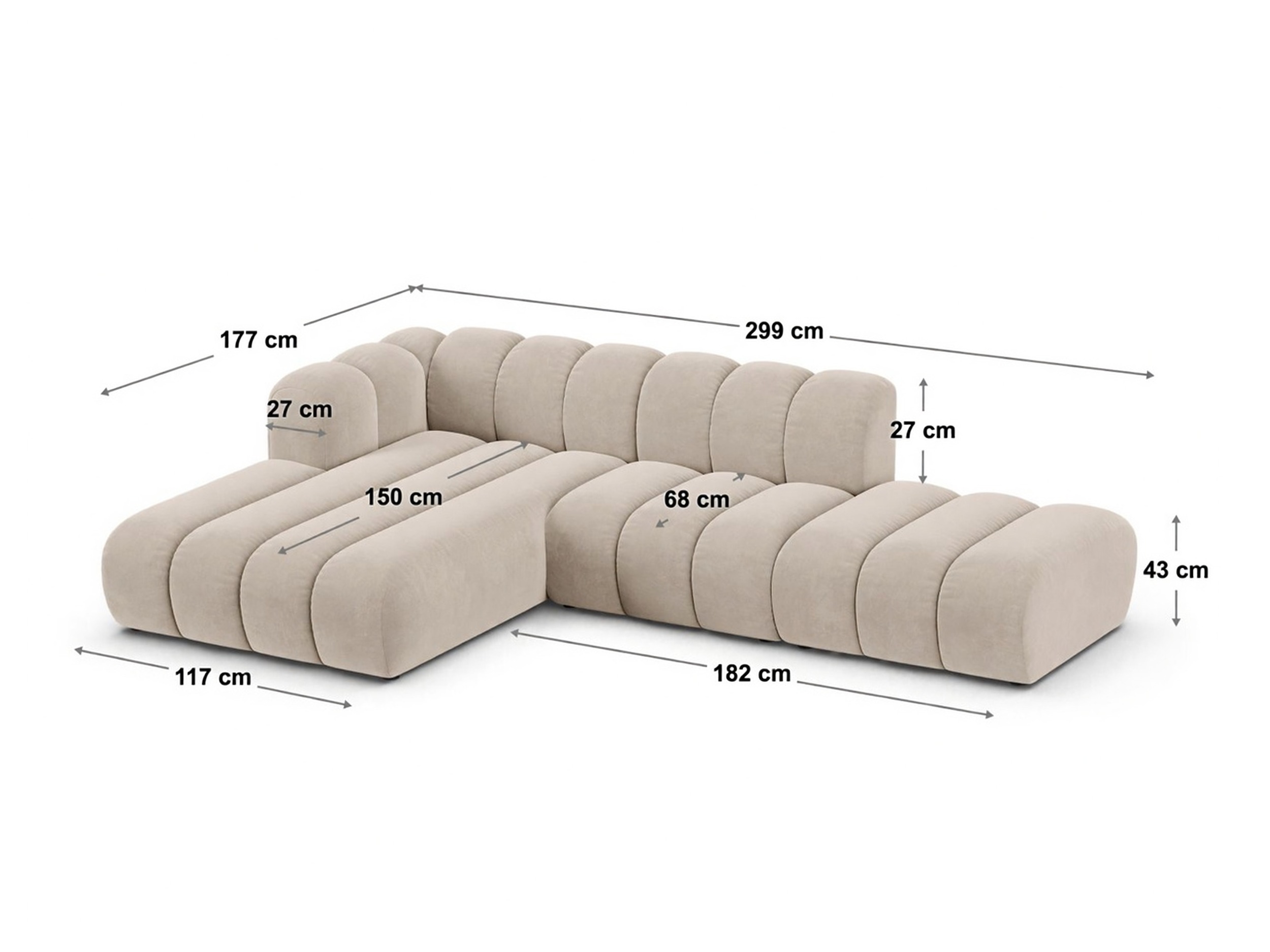 Modulares Ecksofa Cirleve 105 (Baloo 2073)