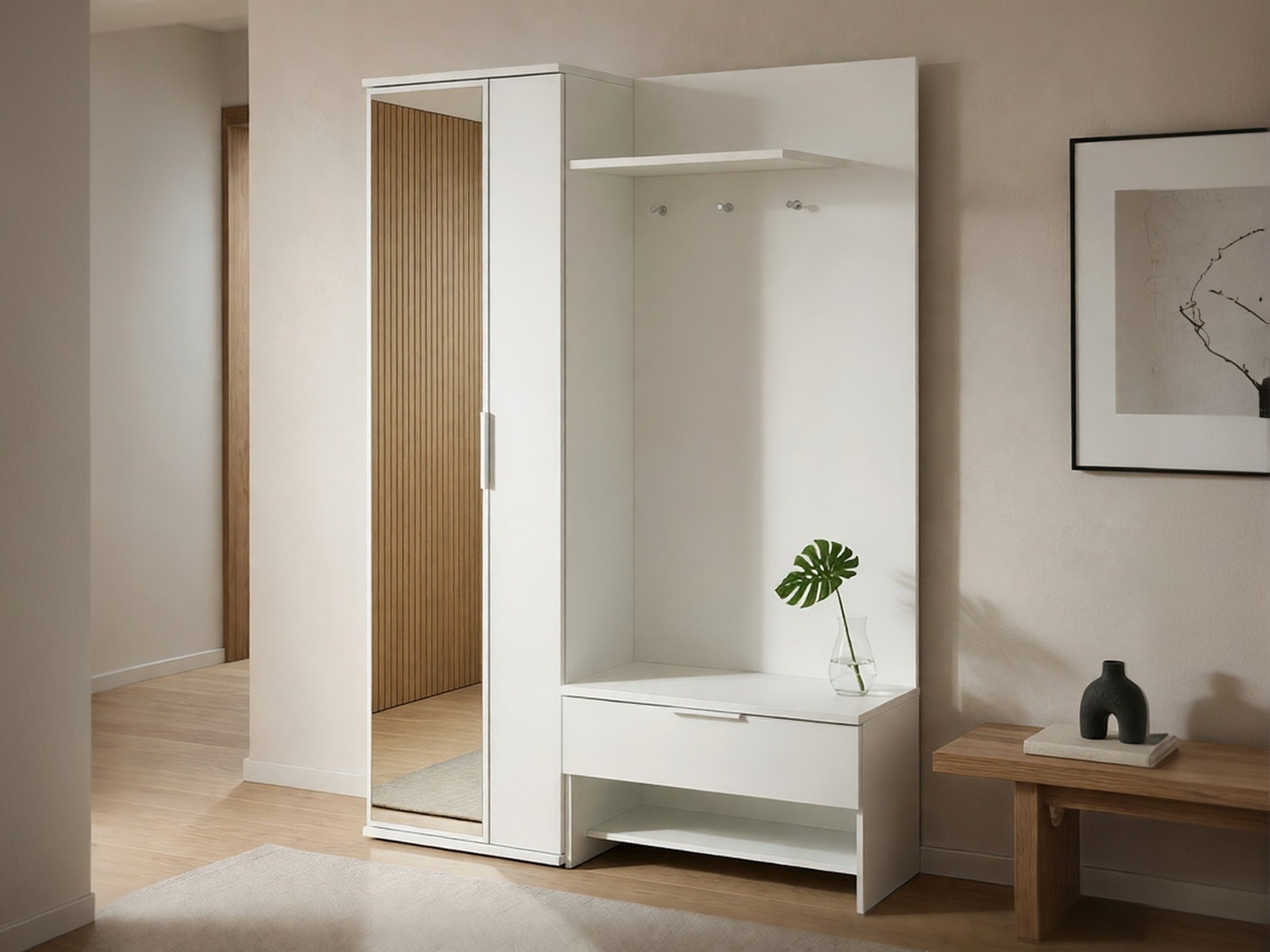 Flurgarnitur Honolulu 160 (Weiss)