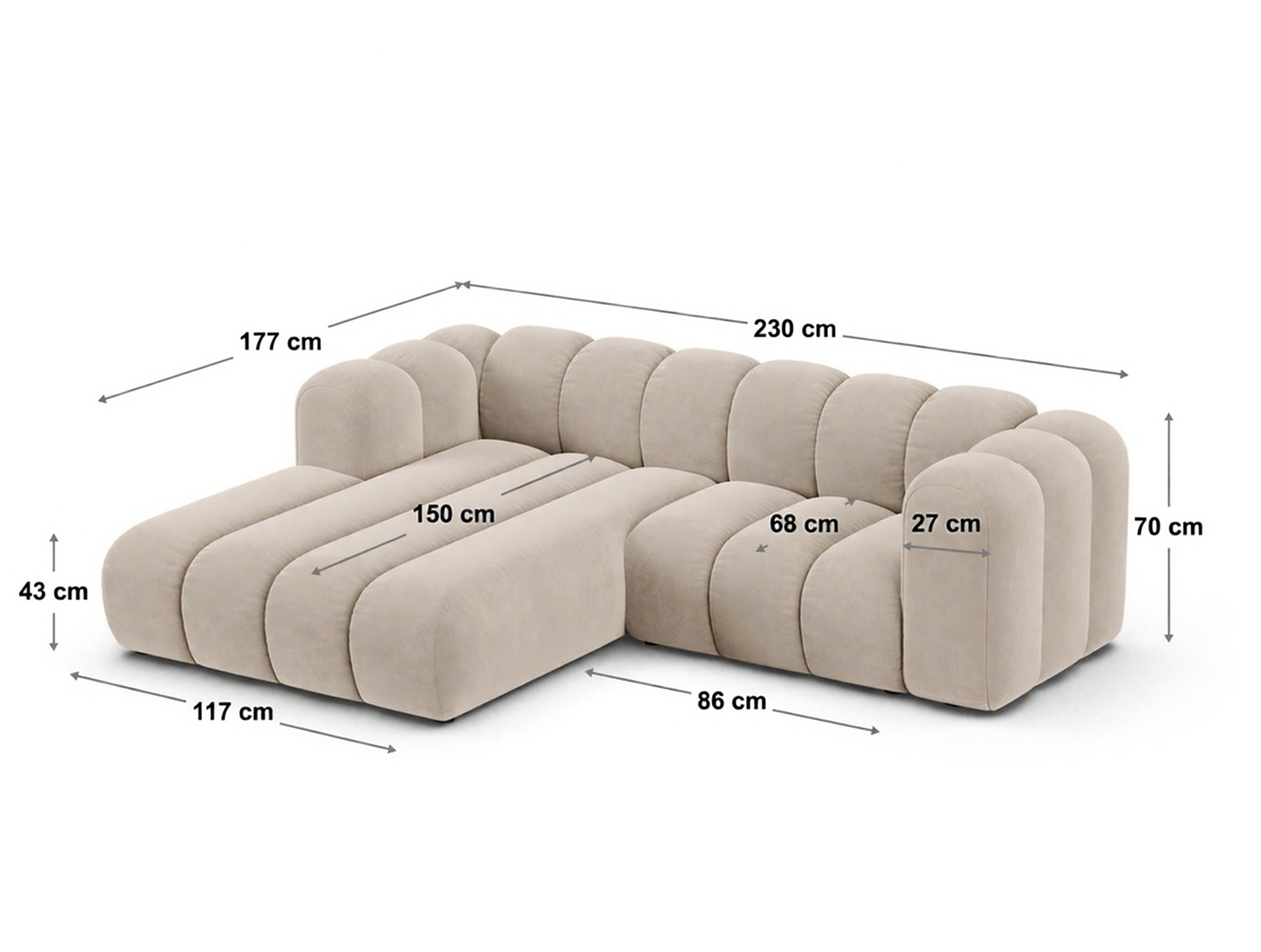Modulares Ecksofa Cirleve 104 (Baloo 2073)