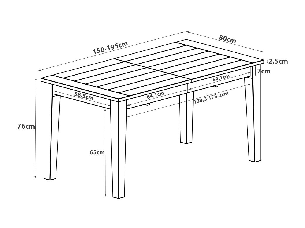 Tisch Denton 947 (Dunkelbraun)