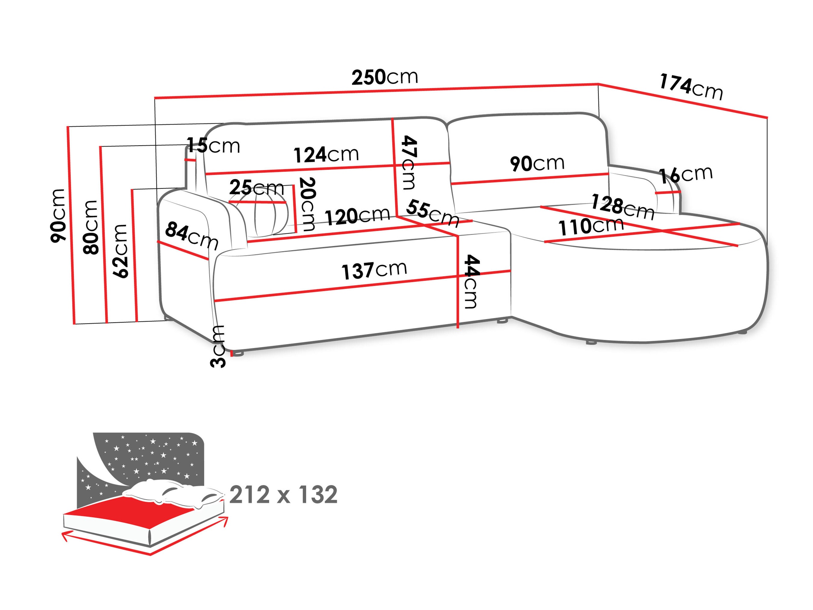 Ecksofa Comfivo Popis (Bella 40)