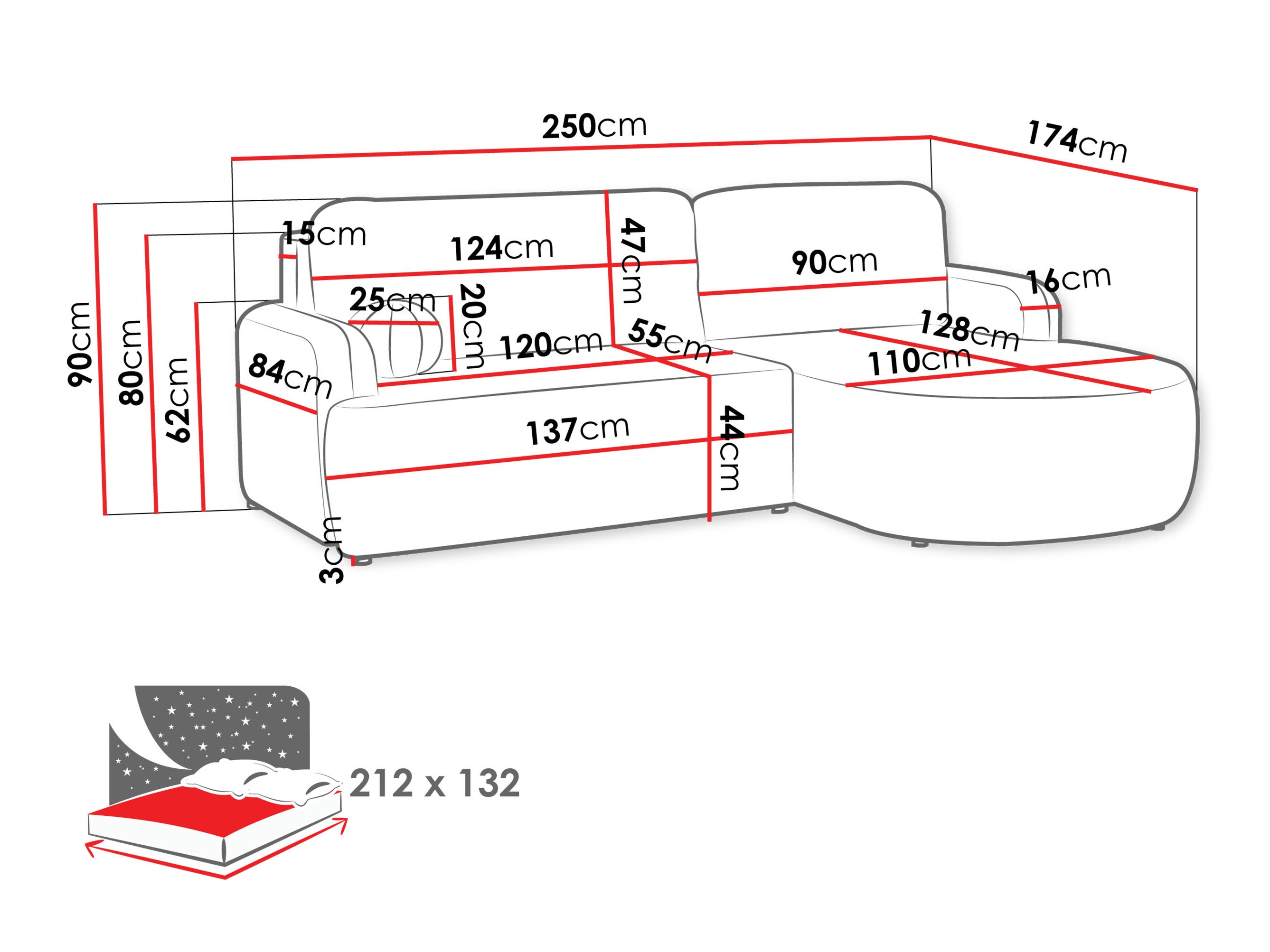 Ecksofa Comfivo Popis (Coral 75)