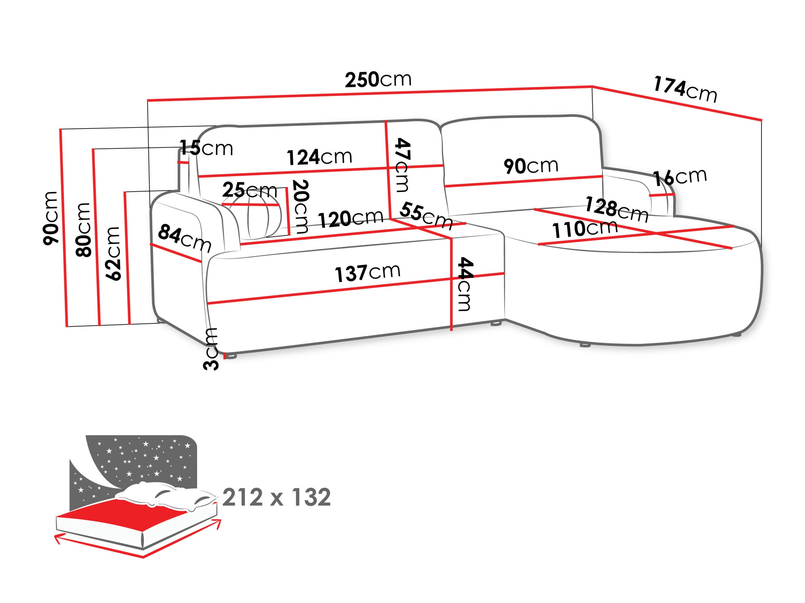 Ecksofa Comfivo Popis (Flow 22)