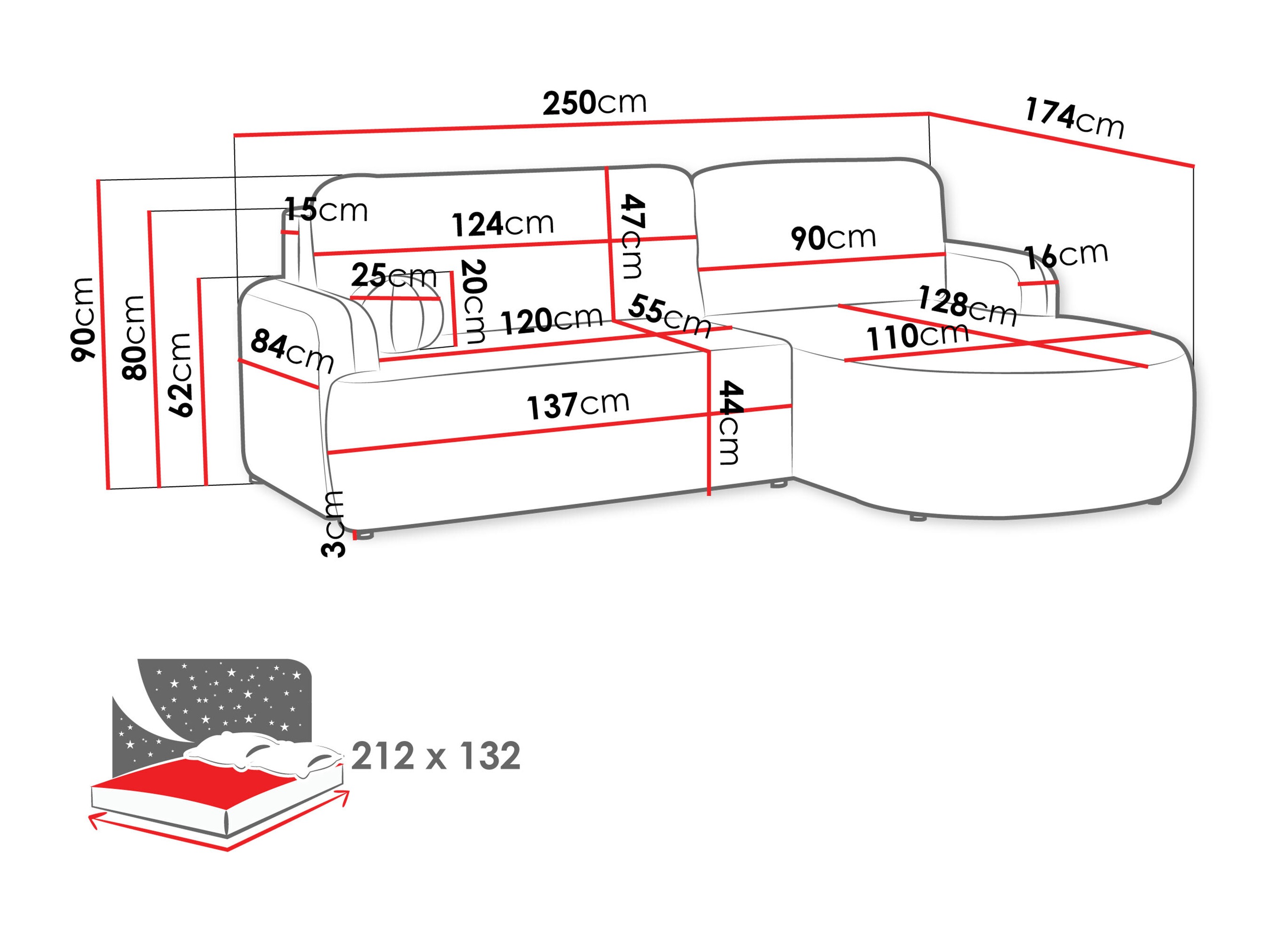 Ecksofa Comfivo Popis (Lambi 07)