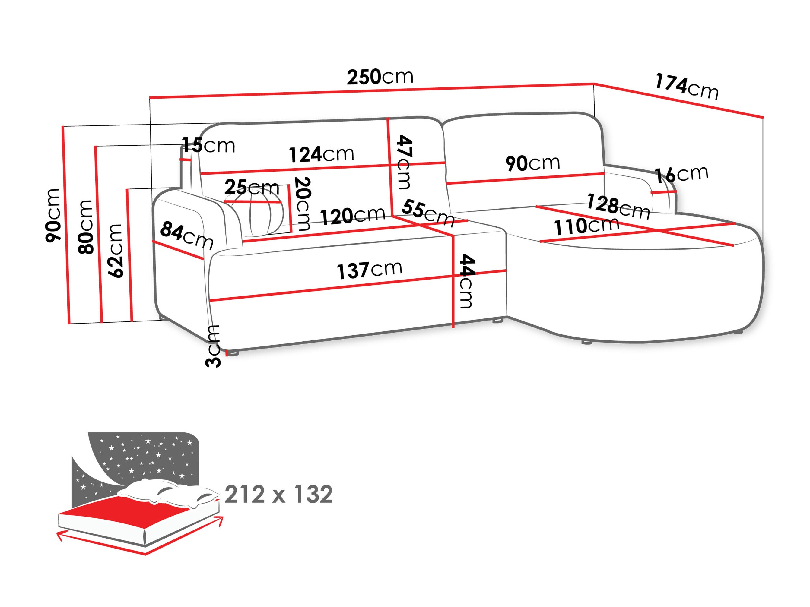 Ecksofa Comfivo Popis (Poso 06)