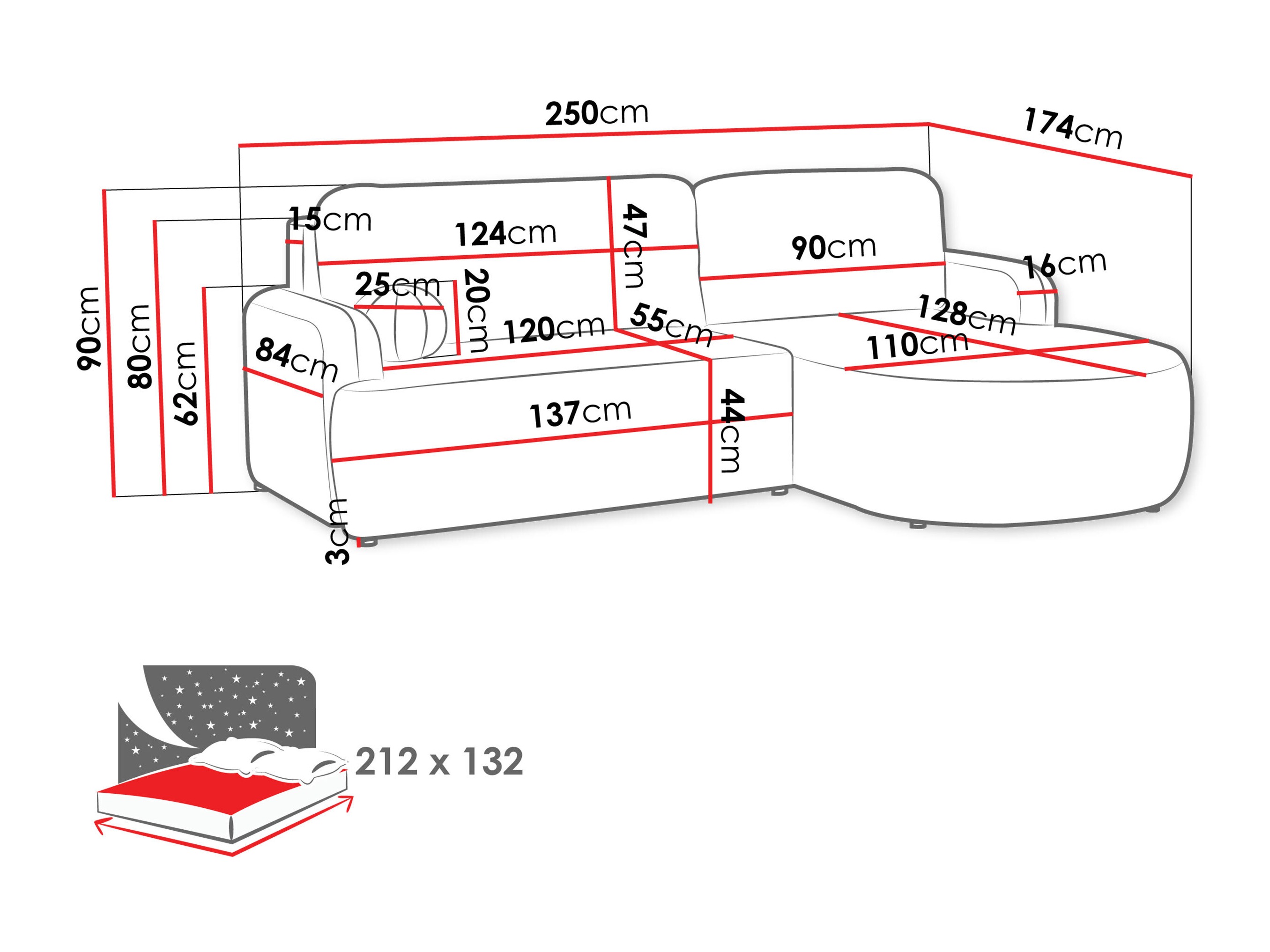 Ecksofa Comfivo Popis (Poso 110)