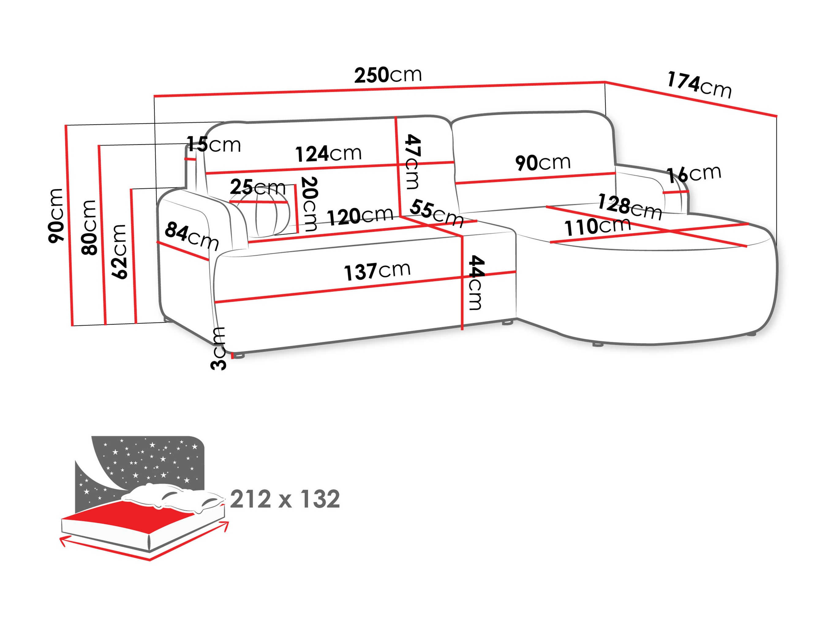 Ecksofa Comfivo Popis (Poso 47)