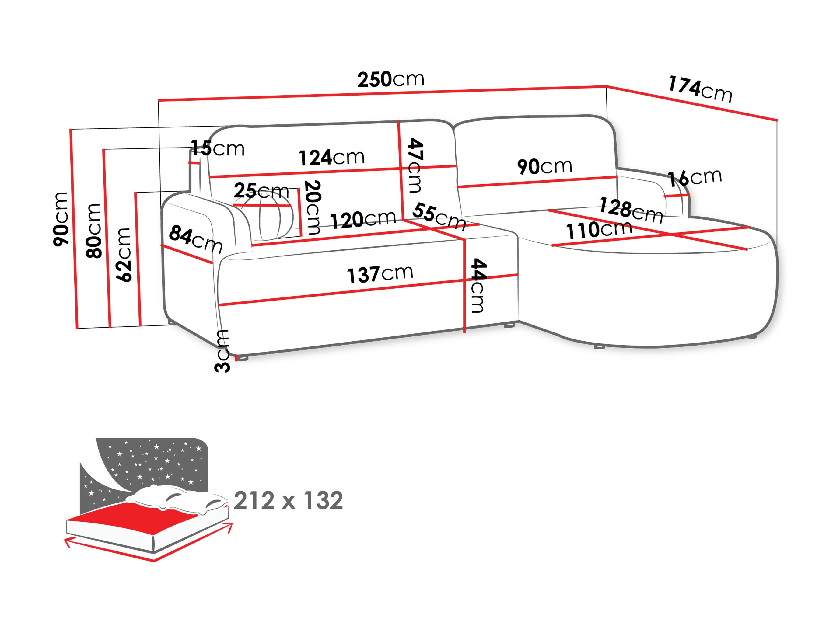 Ecksofa Comfivo Popis (Poso 52)