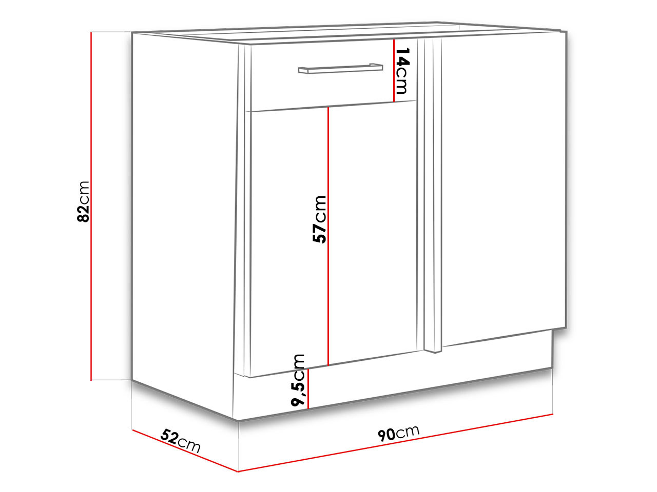Modularer Schrank mit Türen Wood White 103