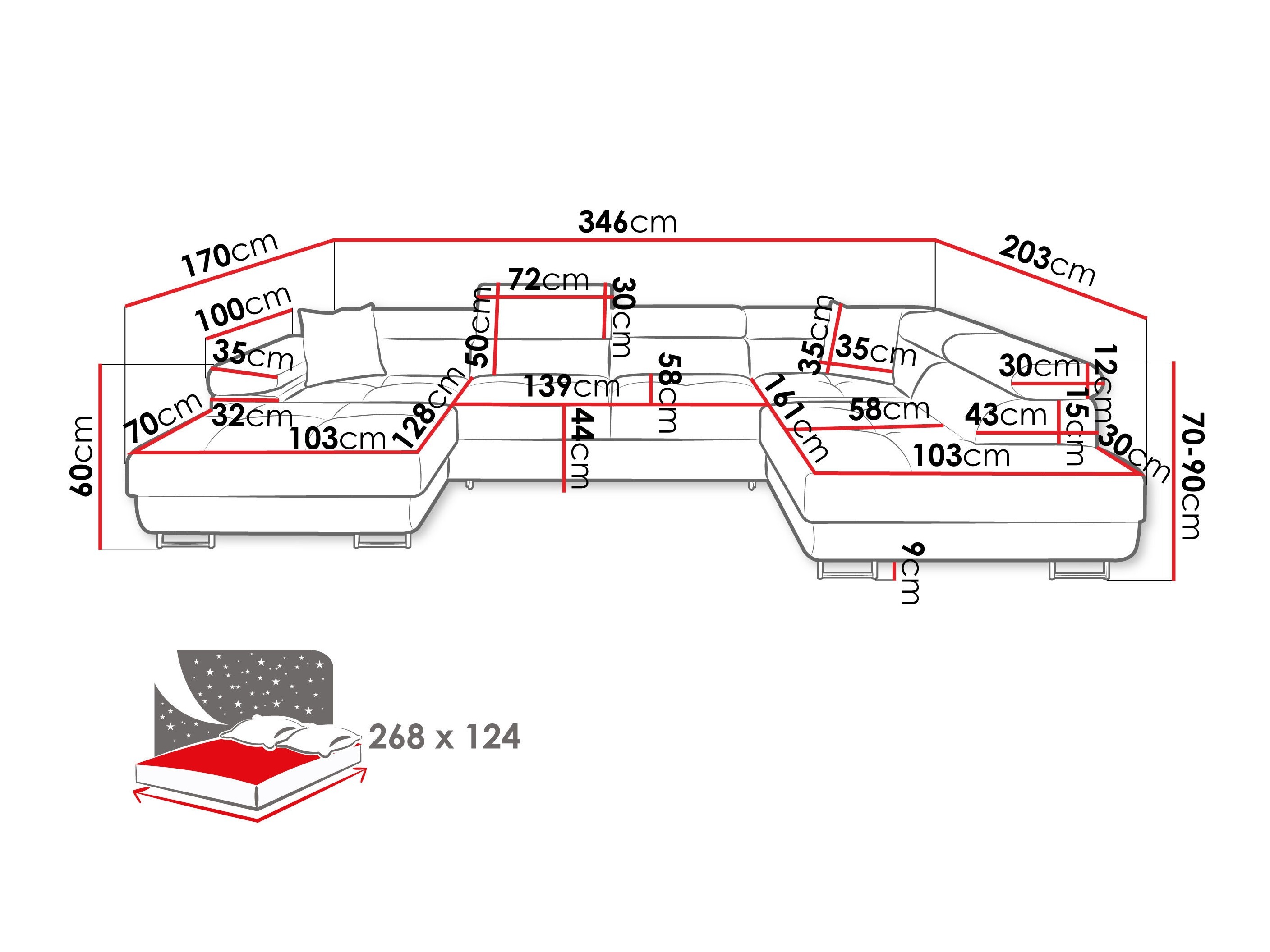 Ecksofa Comfivo Vinetum III (Manila 02)