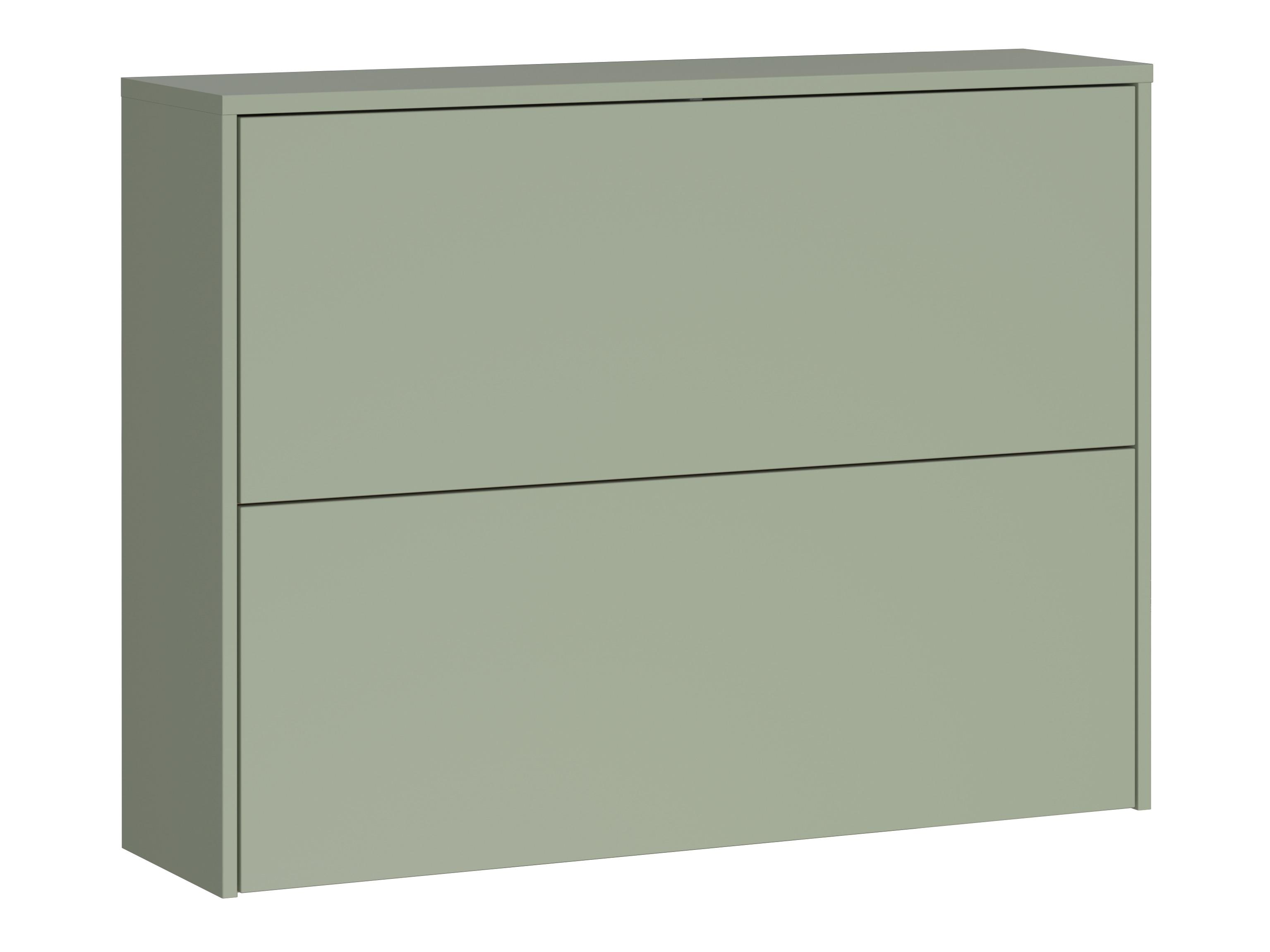 Schuhschrank Levfena 100 (Grün + Navarra eichenholzoptik)