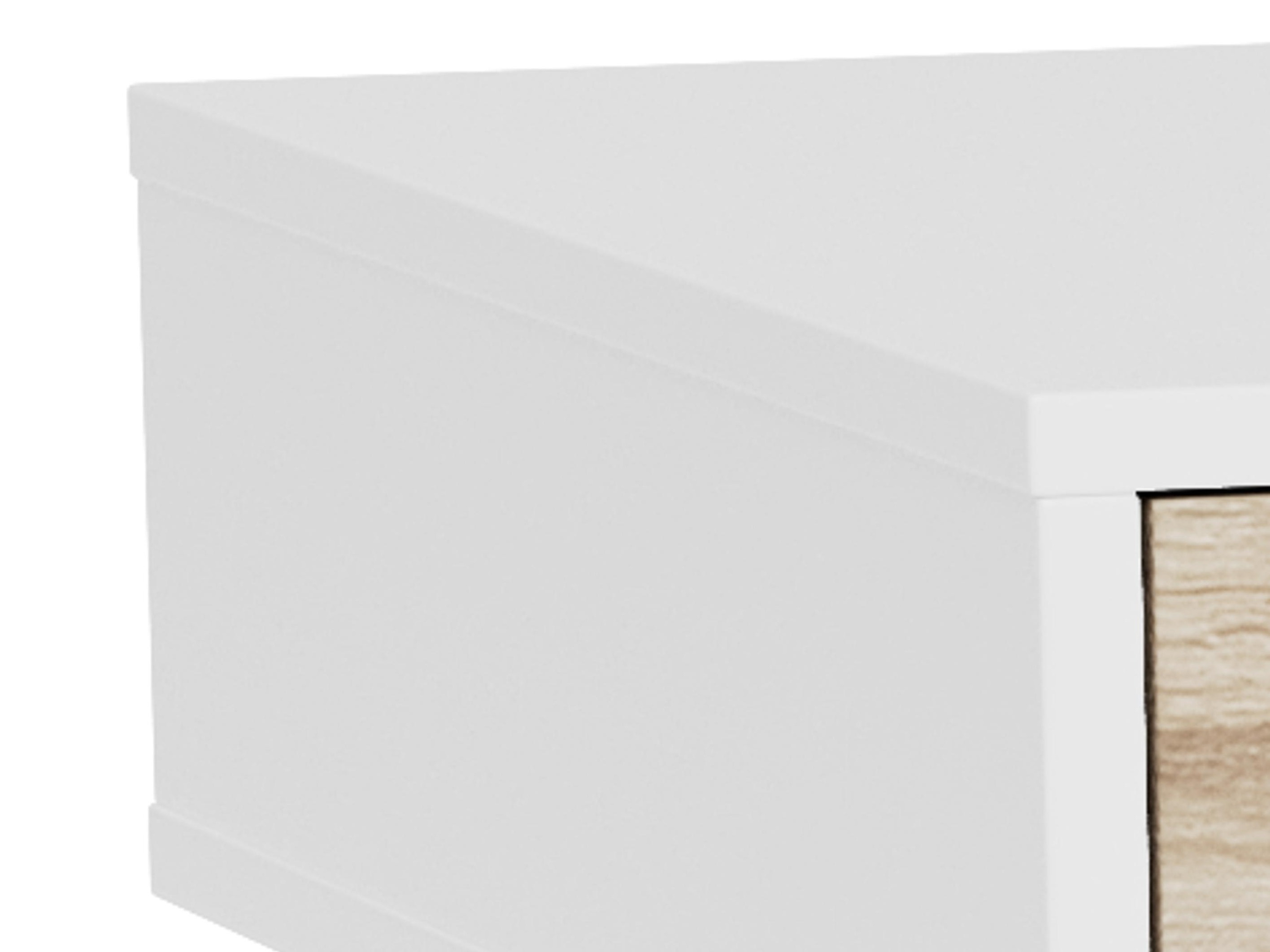 Bürotisch Norsica 113 (Weiss + Eichenholzoptik)