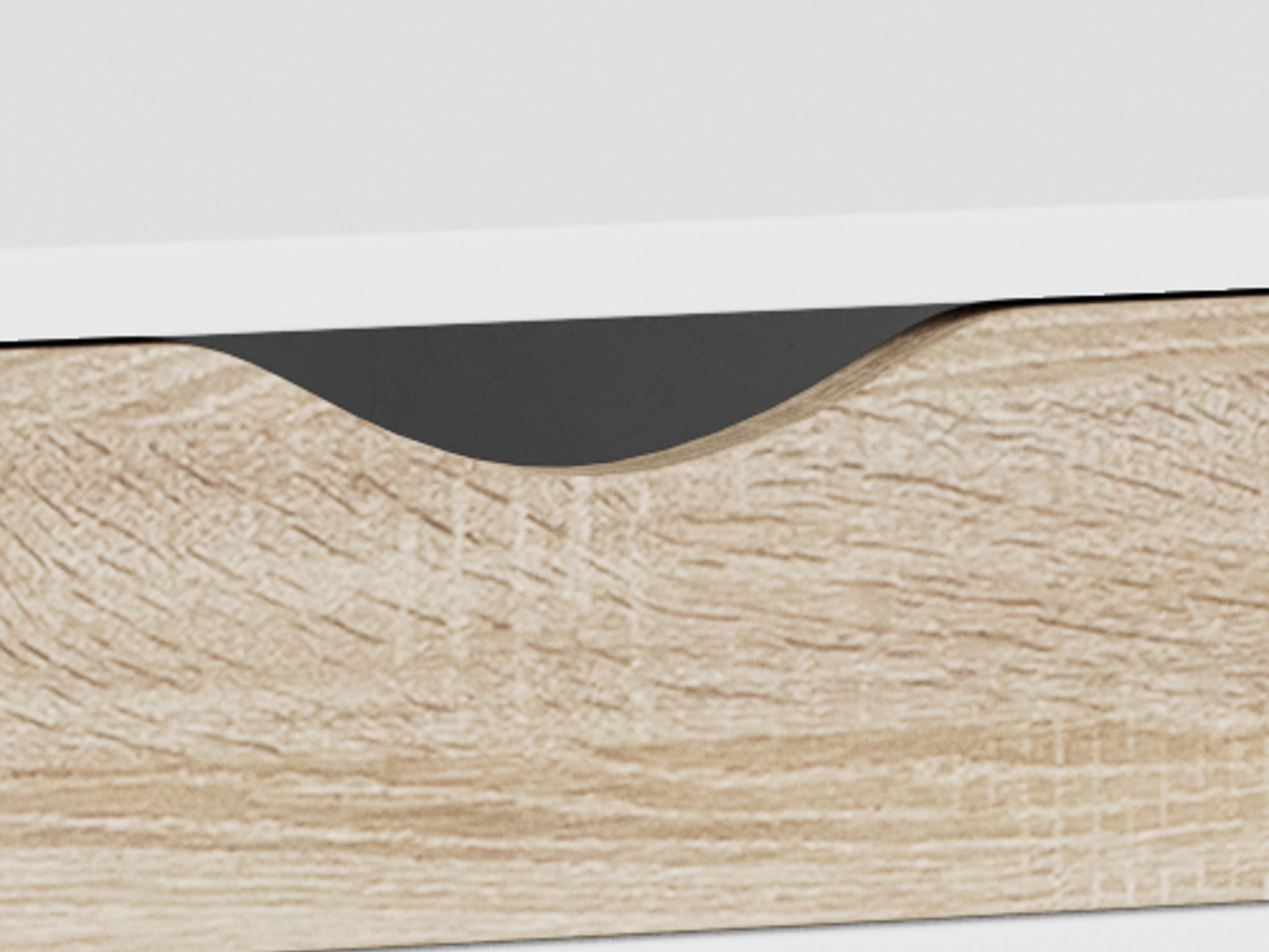 Bürotisch Norsica 113 (Weiss + Eichenholzoptik)