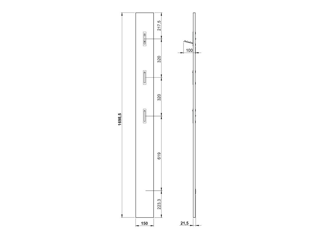 Flurgarnitur Levfena 103 (Kaschmir + Navarra eichenholzoptik + Weiss)