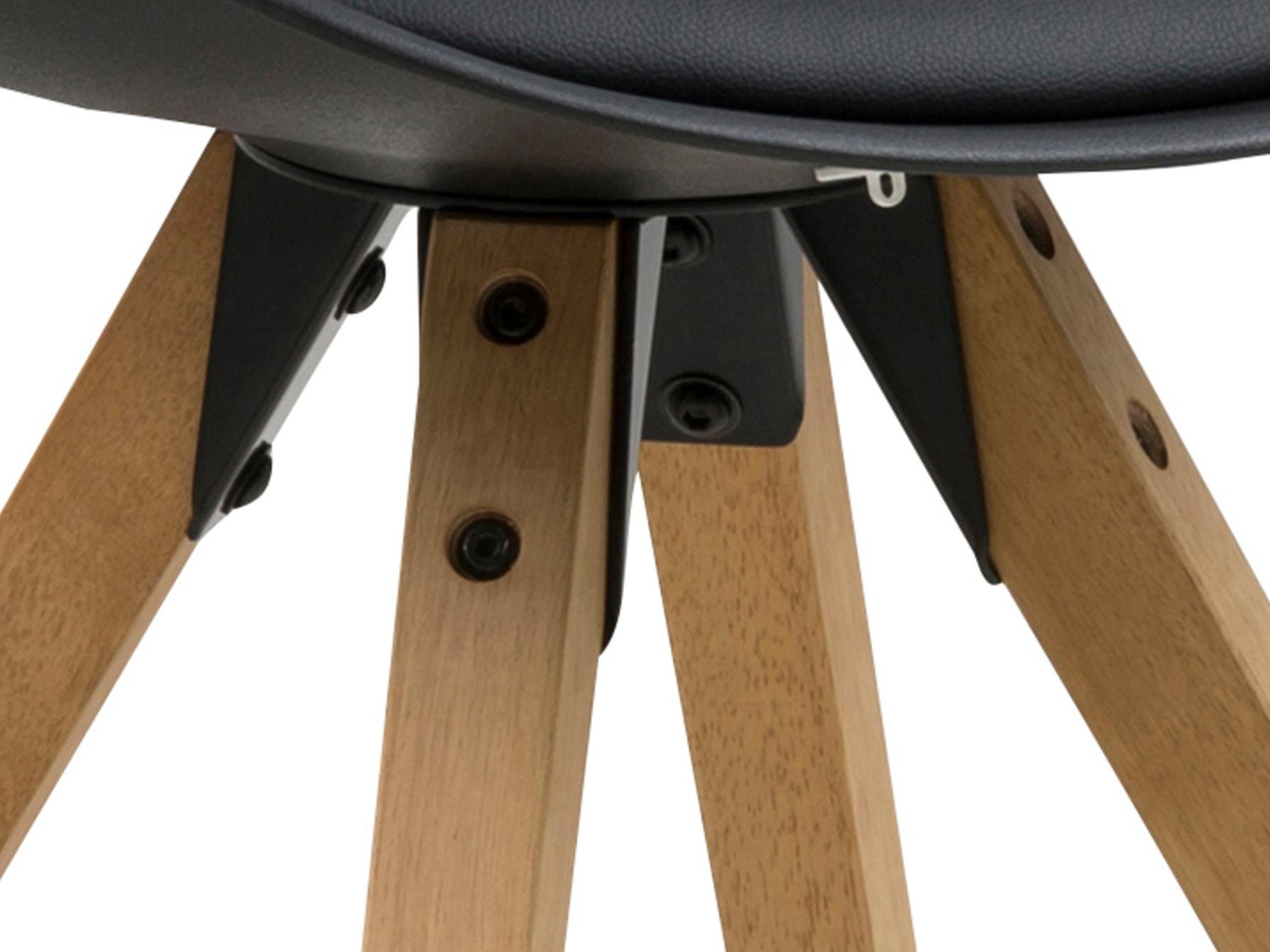 Stuhl Norsica 133 (Schwarz + Helles Holz)